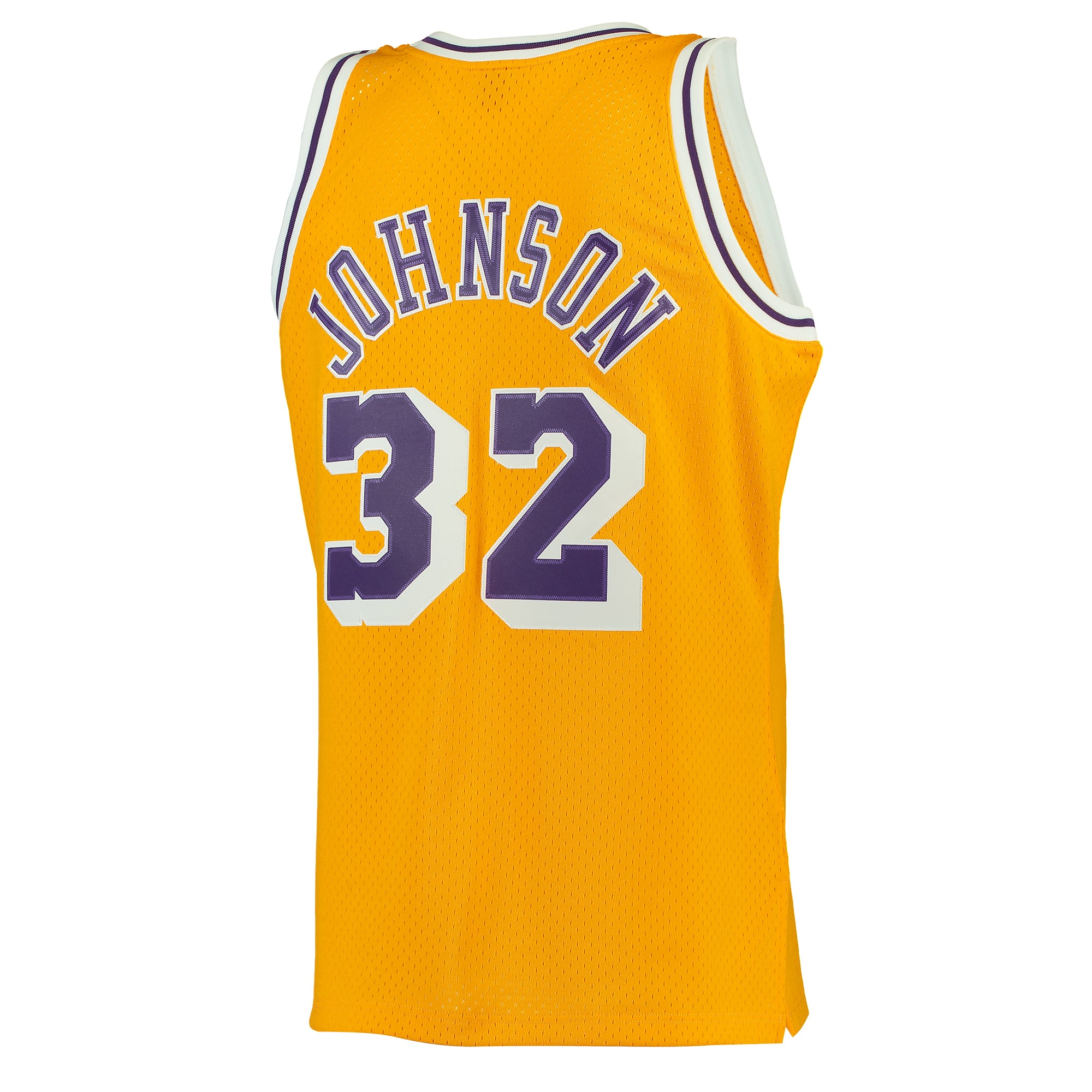 Magic Johnson Los Angeles Lakers Mitchell & Ness 1984/85 Hardwood Classics Swingman Jersey Gold