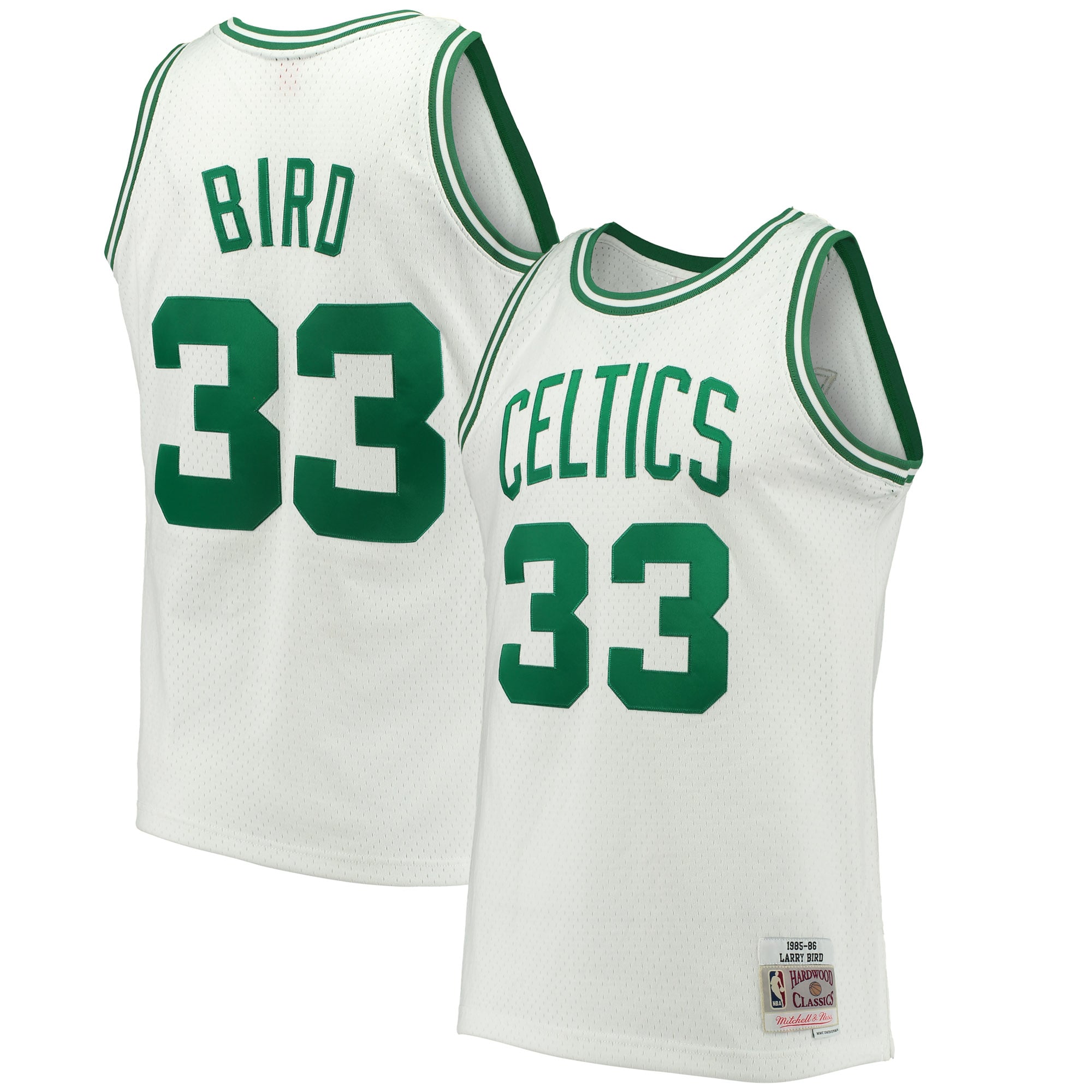 Larry Bird Boston Celtics Mitchell & Ness Hardwood Classics 1985/86 Swingman Jersey White
