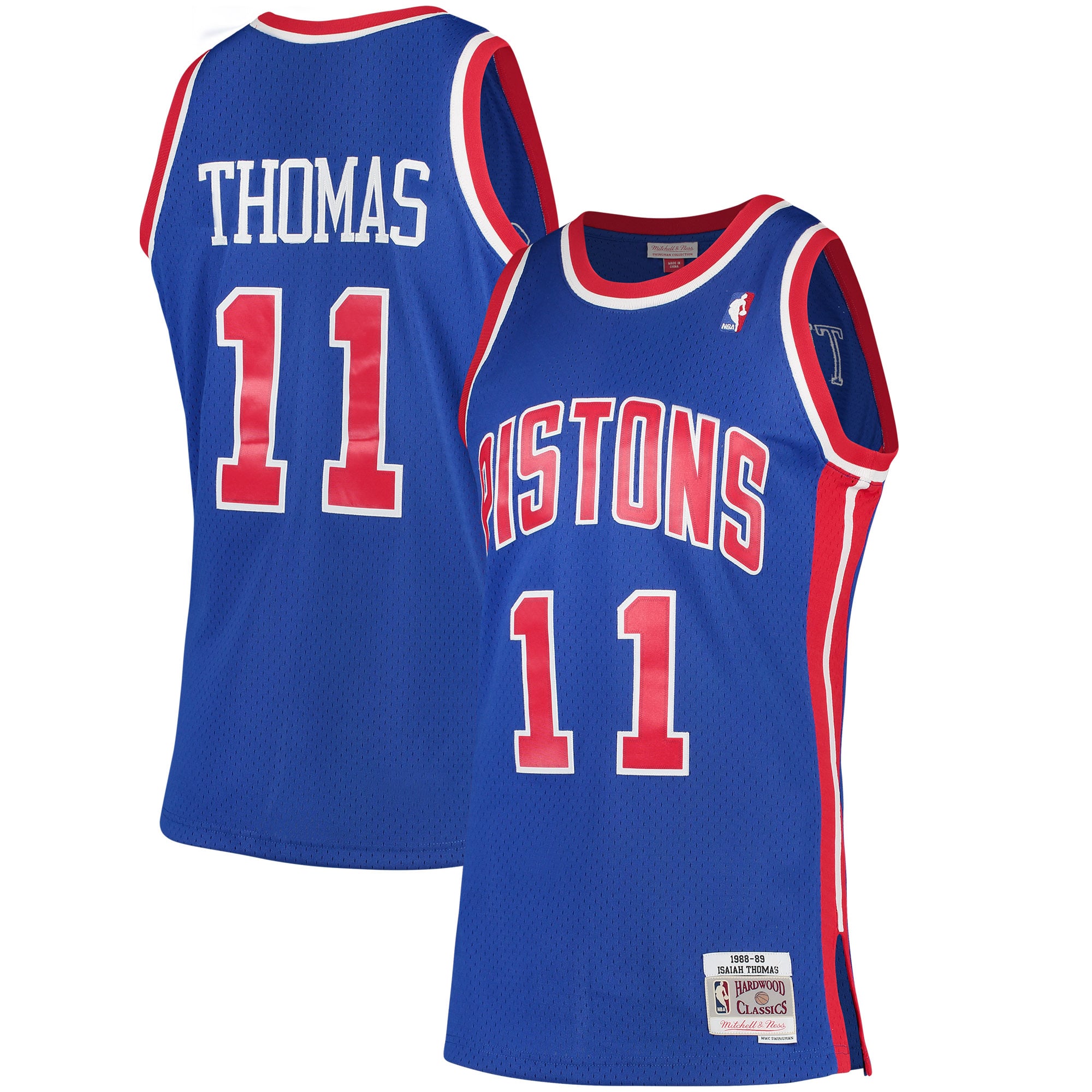 Isiah Thomas Detroit Pistons Mitchell & Ness 1988/89 Hardwood Classics Swingman Jersey Blue
