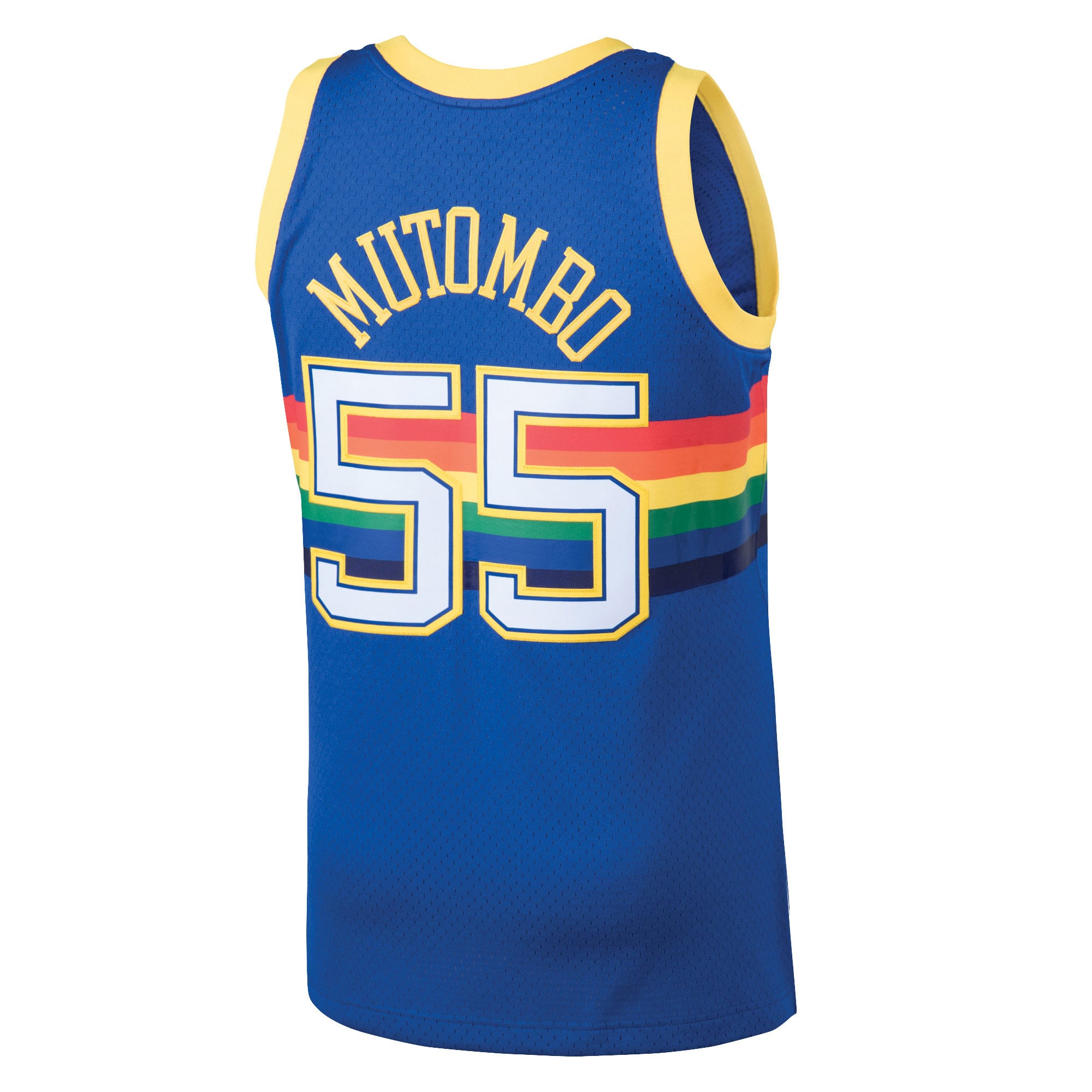 Dikembe Mutombo Denver Nuggets Mitchell & Ness 1991/92 Hardwood Classics Swingman Jersey Blue