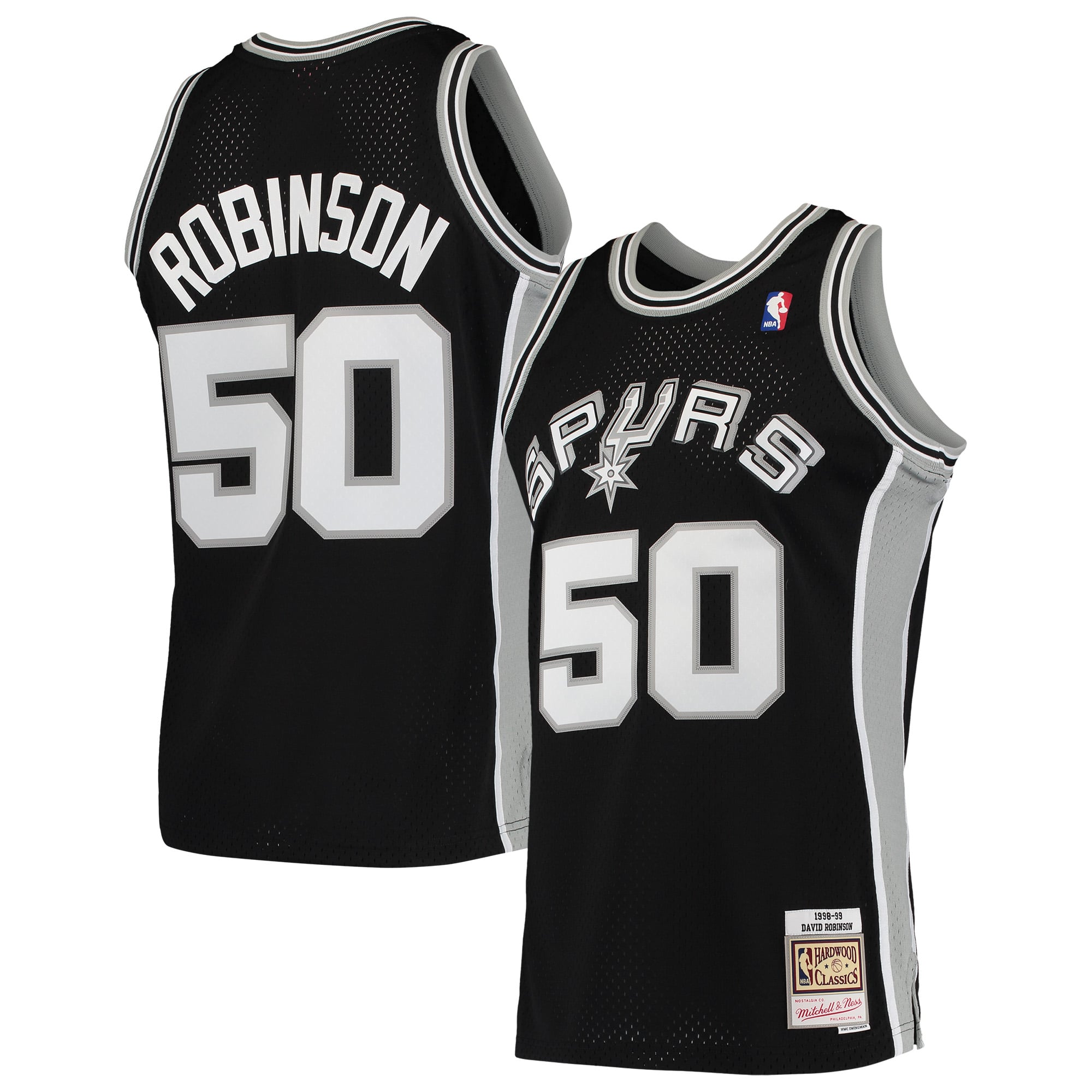 David Robinson San Antonio Spurs Mitchell & Ness 1991/92 Hardwood Classics Swingman Jersey Black
