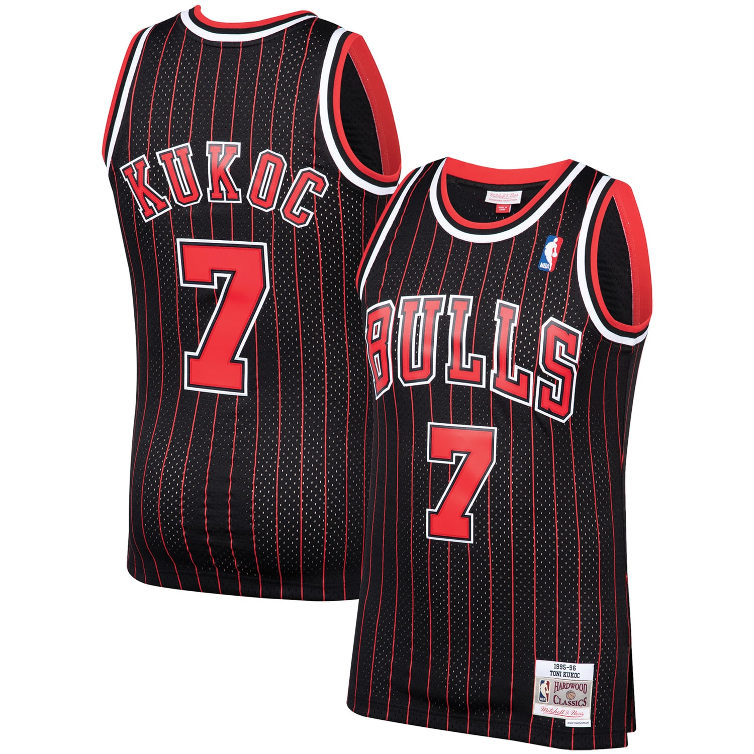 Toni Kukoc Chicago Bulls Mitchell & Ness 1995/96 Hardwood Classics Swingman Jersey Black