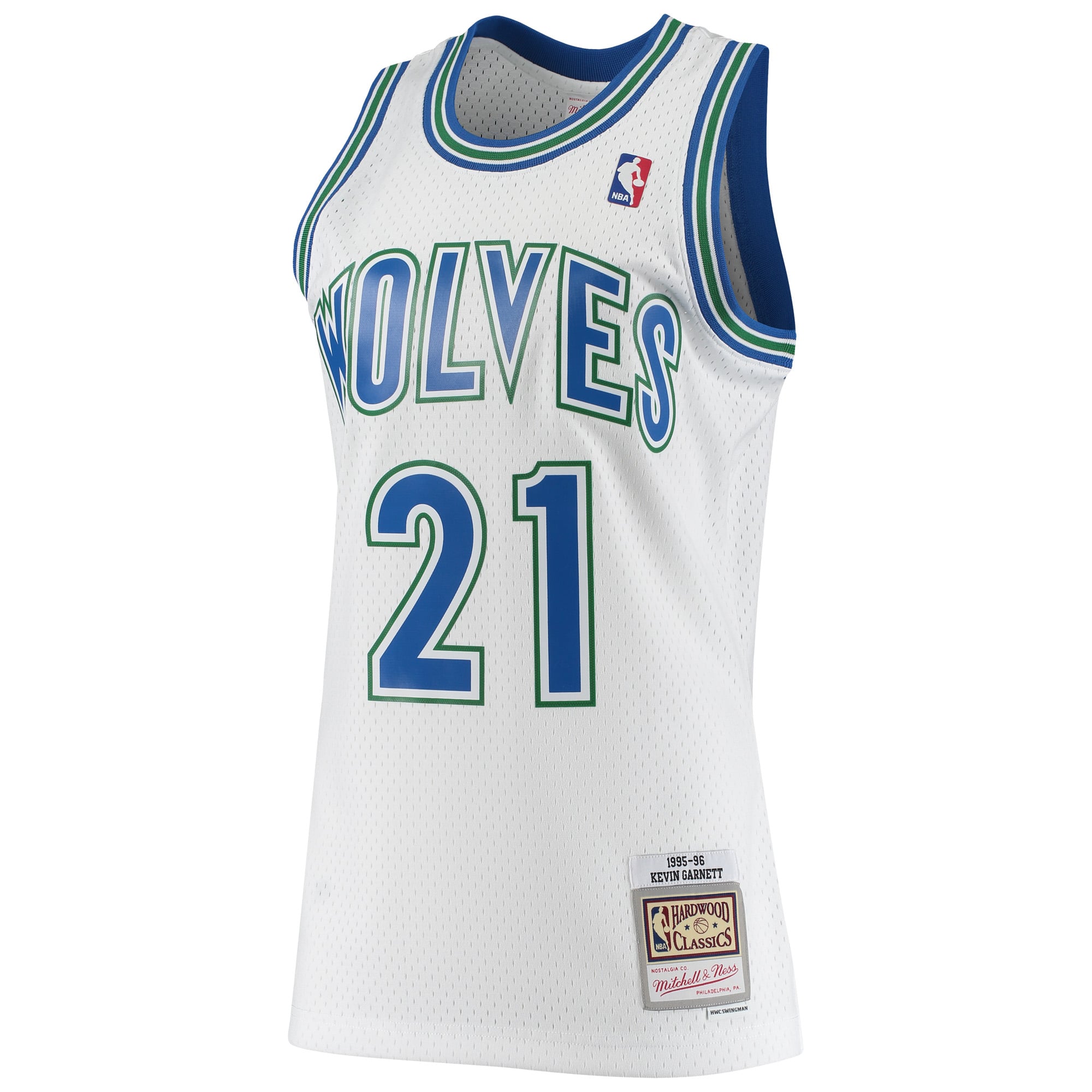 Kevin Garnett Minnesota Timberwolves Mitchell & Ness 1995/96 Hardwood Classics Swingman Jersey White