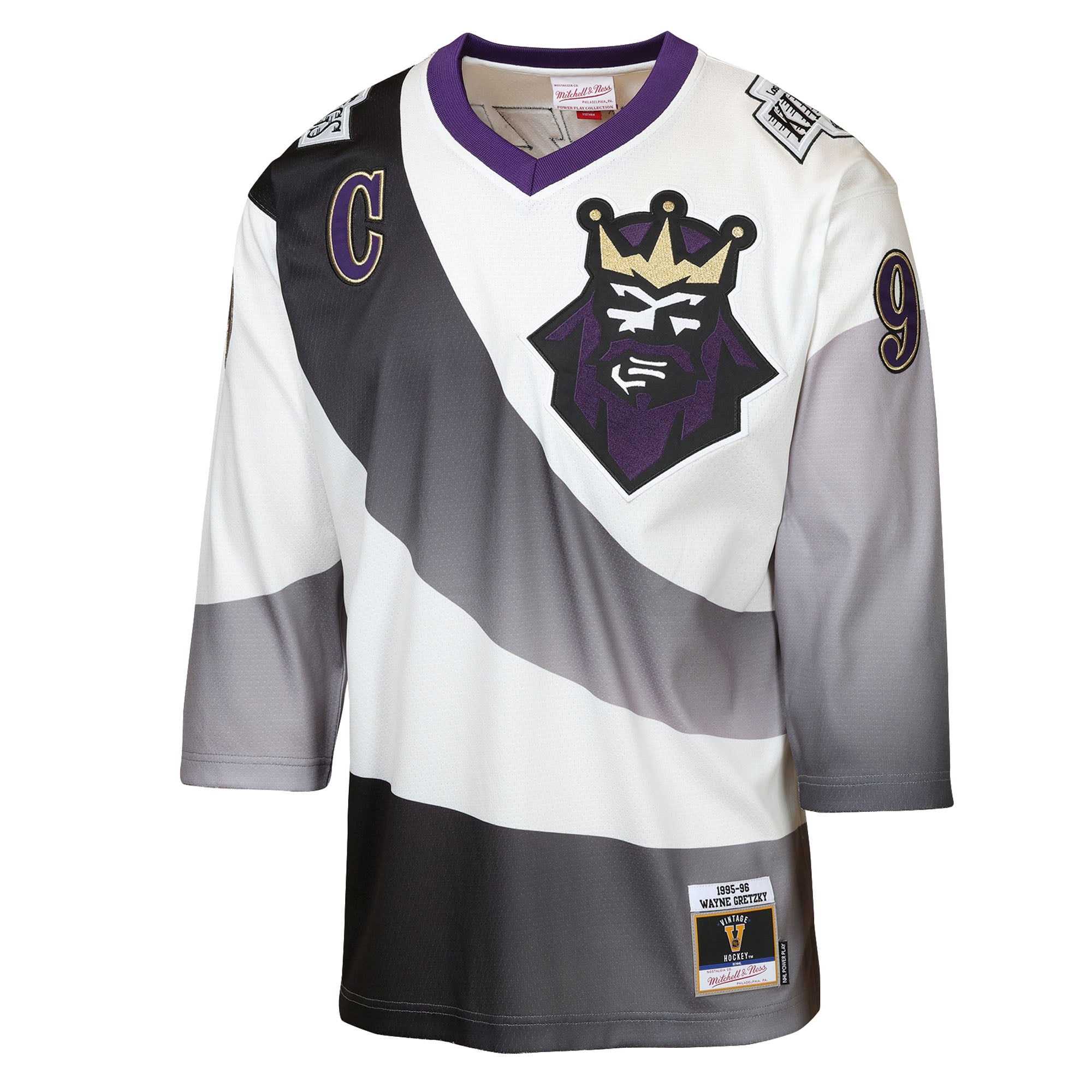 Wayne Gretzky Los Angeles Kings Mitchell & Ness Youth 1995/96 Power Play Throwback Alternate Player Jersey with Captain Patch White