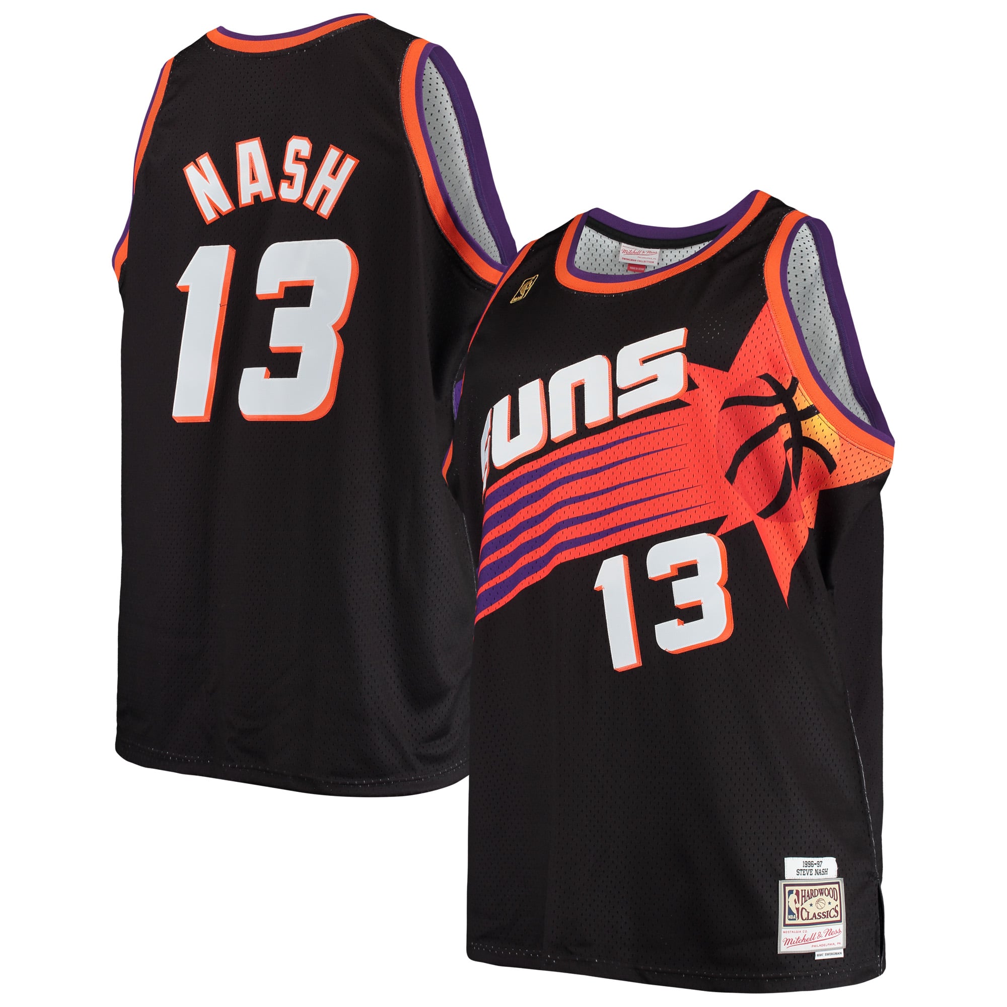 Steve Nash Phoenix Suns Mitchell & Ness 1996/97 Big & Tall Hardwood Classics Swingman Jersey Black