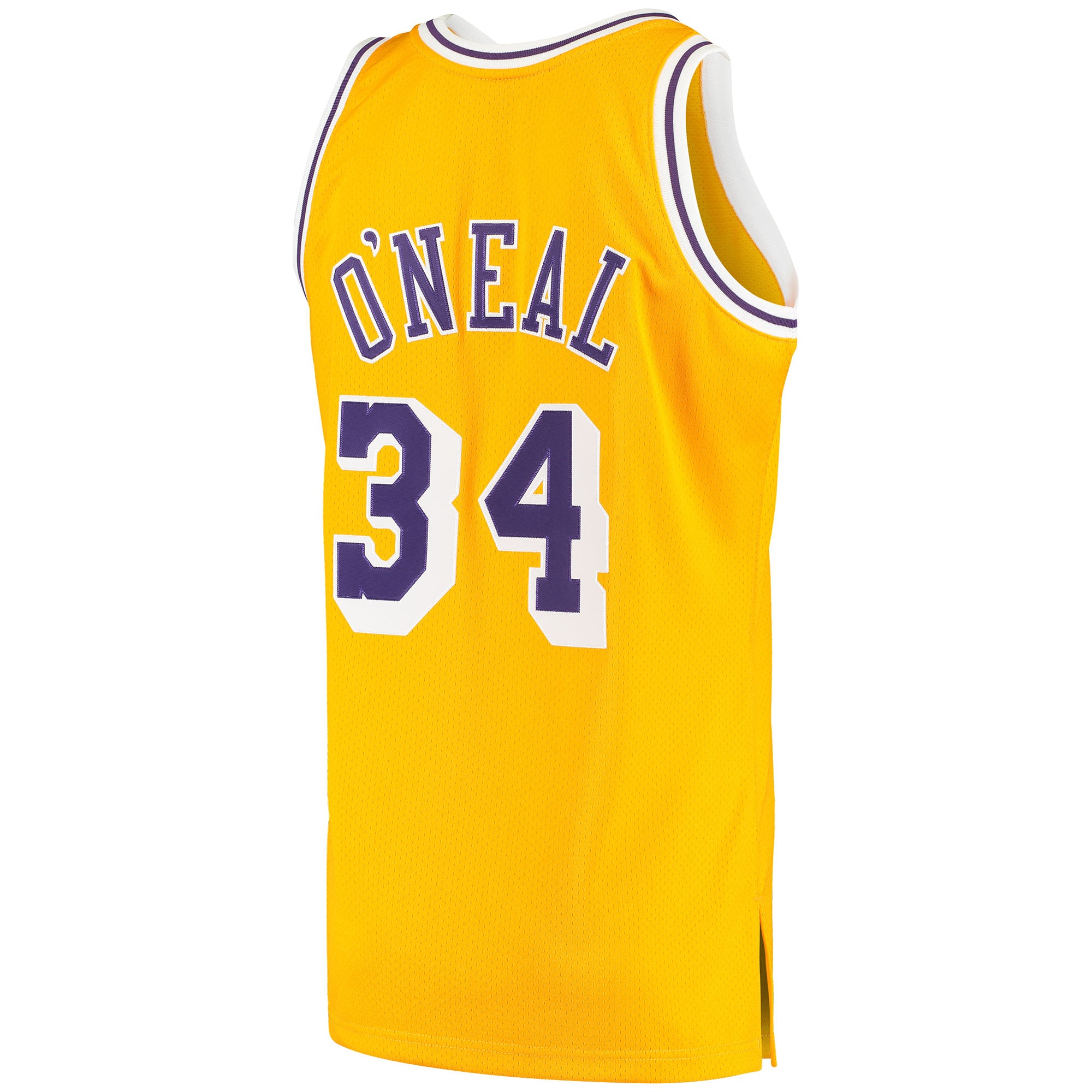 Shaquille O'Neal Los Angeles Lakers Mitchell & Ness 1996/97 Hardwood Classics Style Jersey Gold