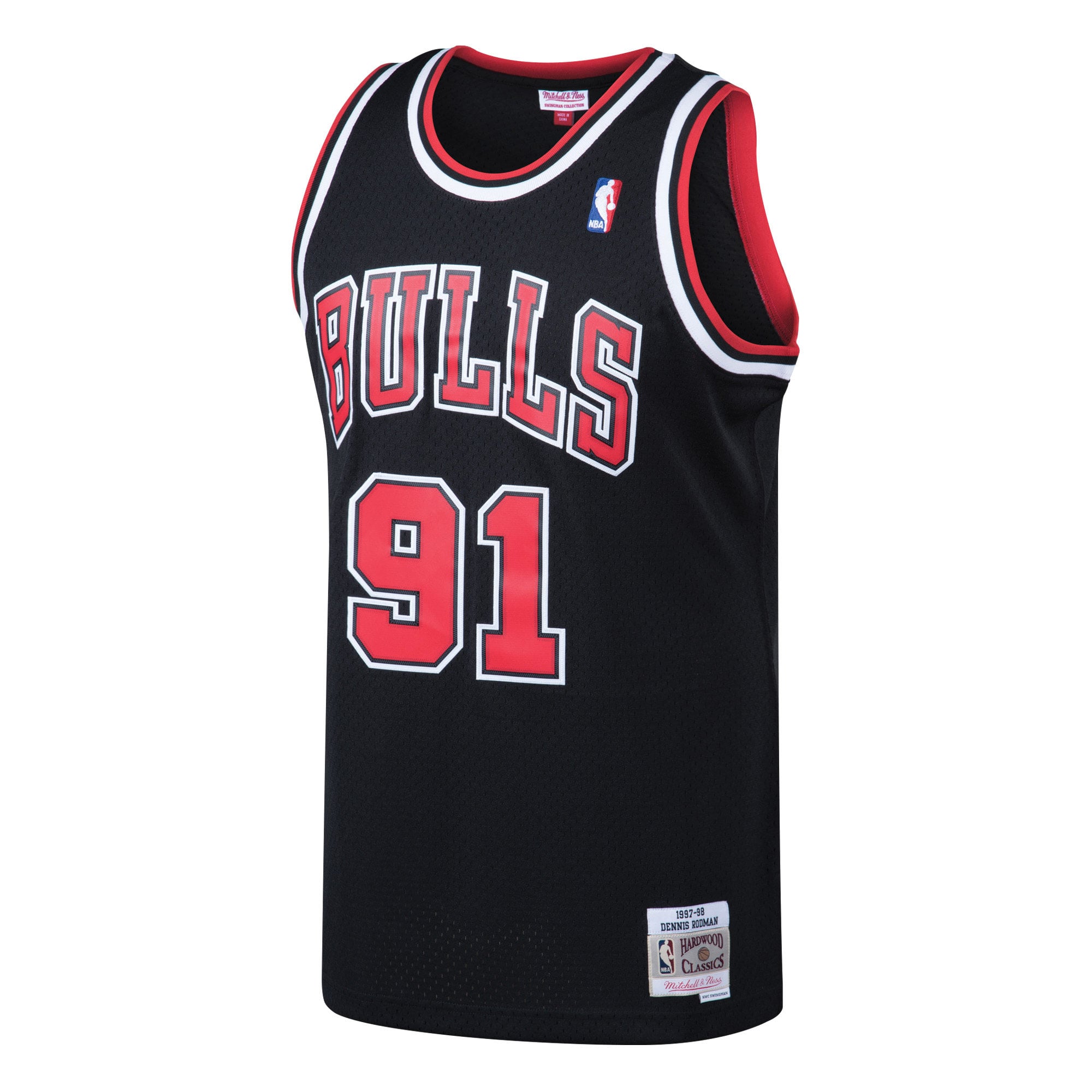 Dennis Rodman Chicago Bulls Mitchell & Ness 1997/98 Hardwood Classics Swingman Jersey Black
