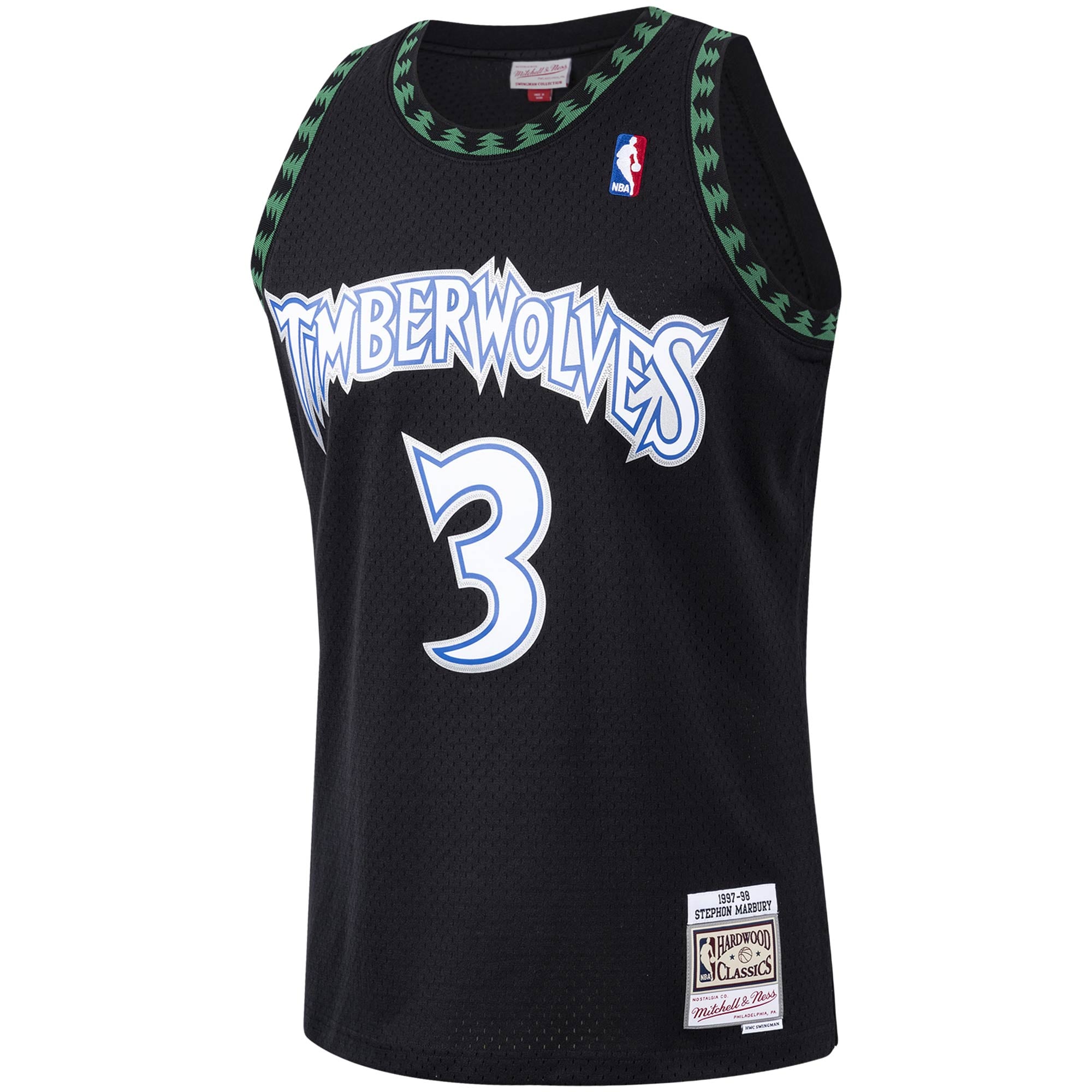 Stephon Marbury Minnesota Timberwolves Mitchell & Ness 1997/98 Hardwood Classics Swingman Jersey Black