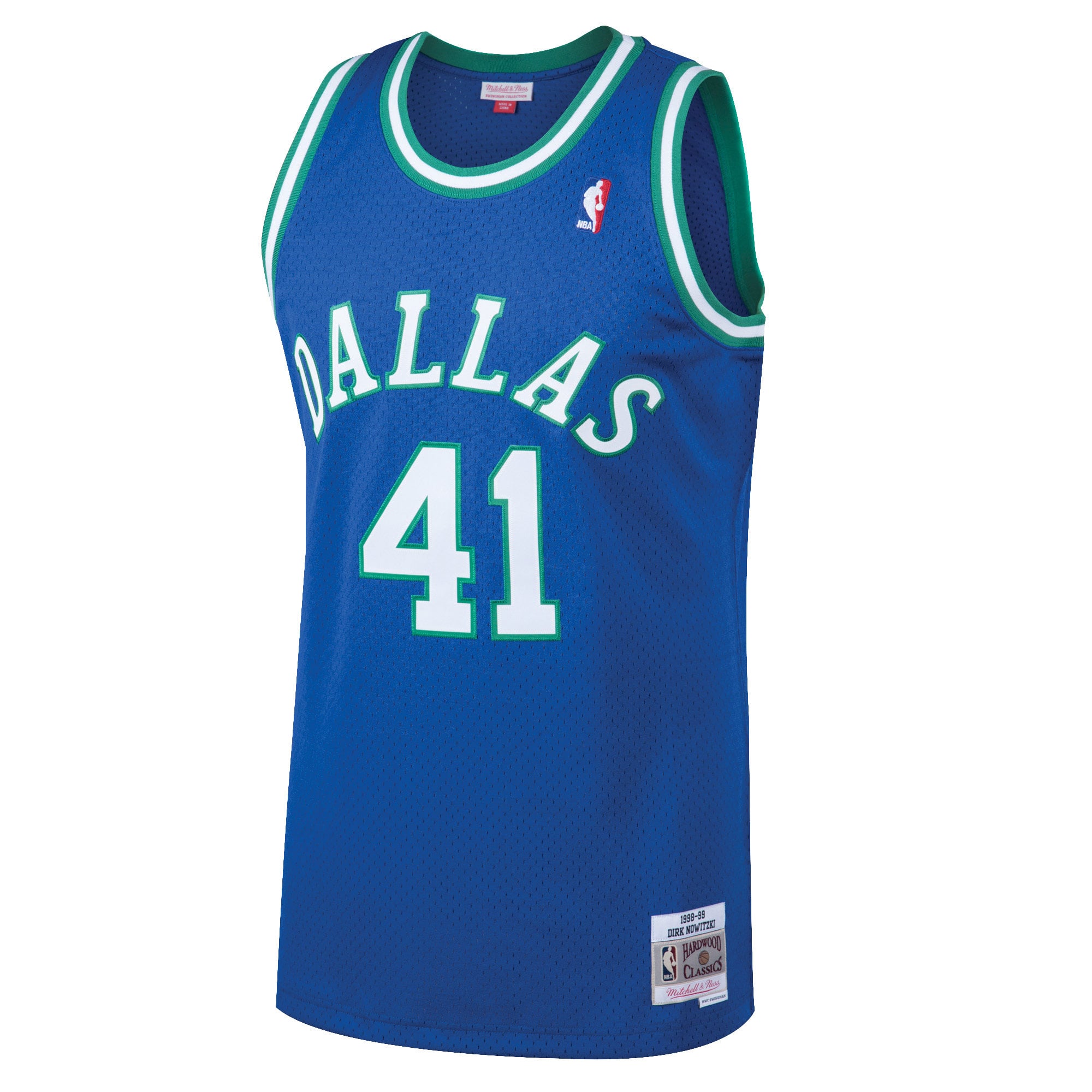 Dirk Nowitzki Dallas Mavericks Mitchell & Ness 1998/99 Hardwood Classics Swingman Jersey Blue