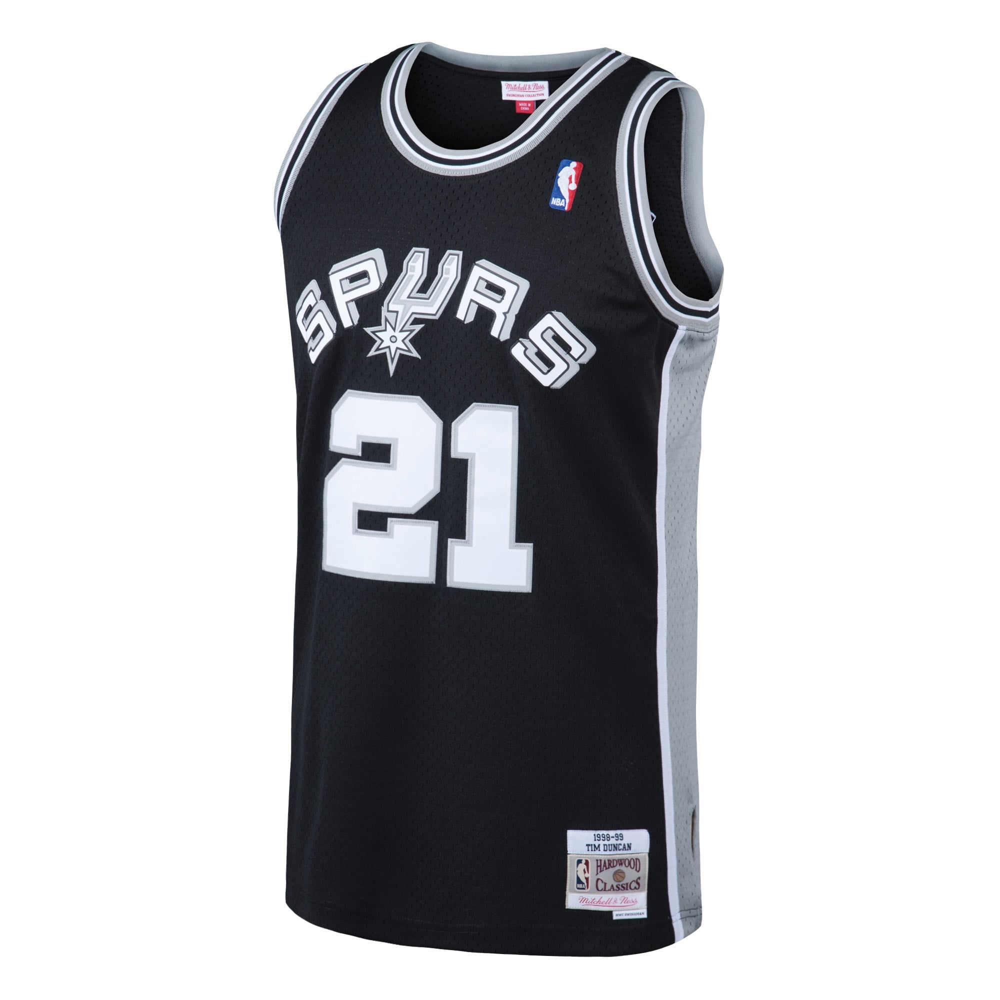 Tim Duncan San Antonio Spurs Mitchell & Ness 1998/99 Hardwood Classics Swingman Jersey Black