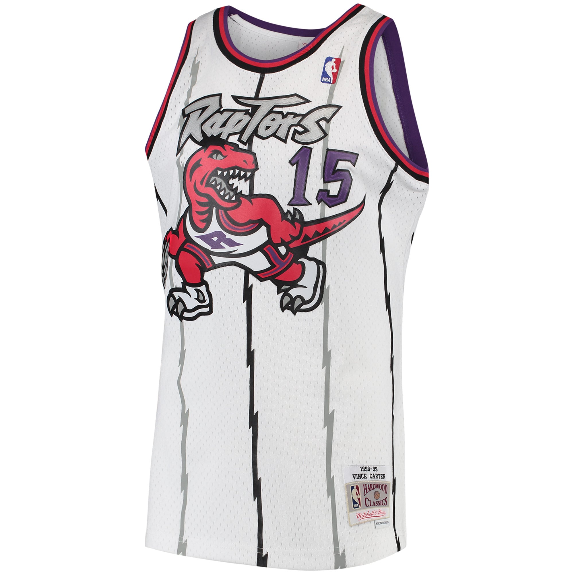 Vince Carter Toronto Raptors Mitchell & Ness 1998/99 Hardwood Classics Swingman Jersey White
