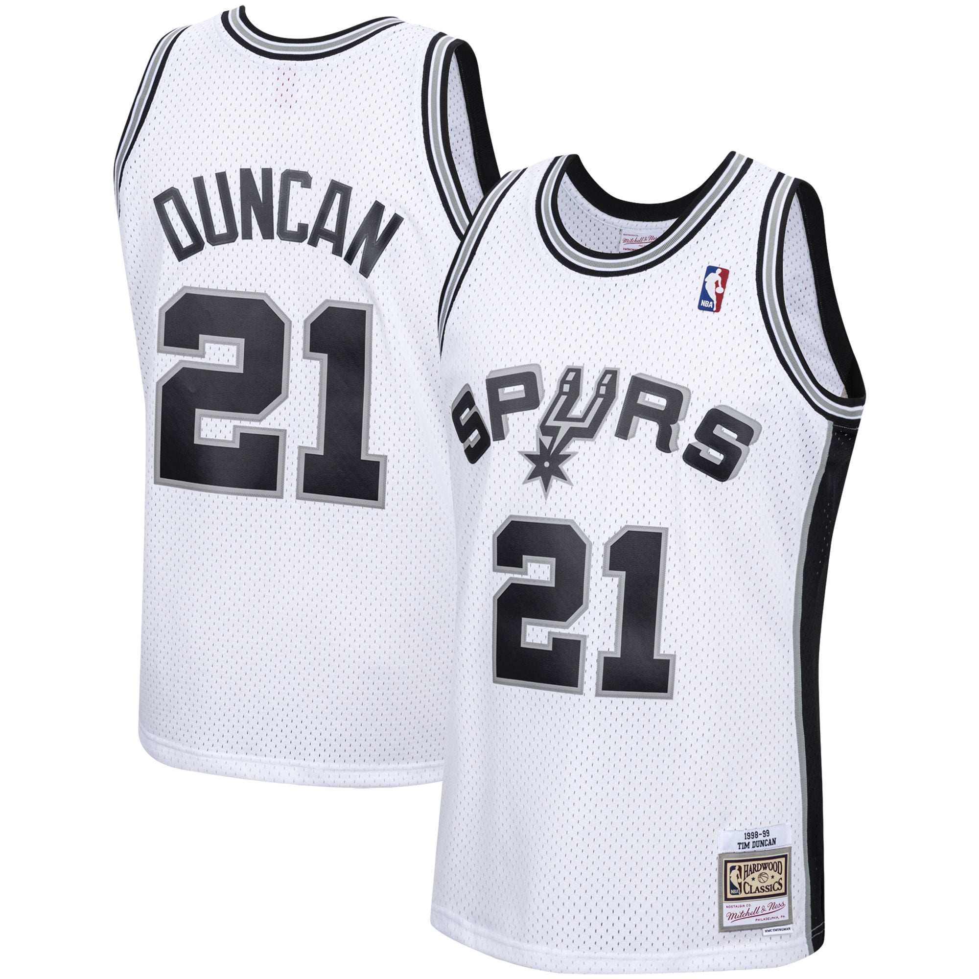 Tim Duncan San Antonio Spurs Mitchell & Ness 1998/99 Hardwood Classics Swingman Jersey White