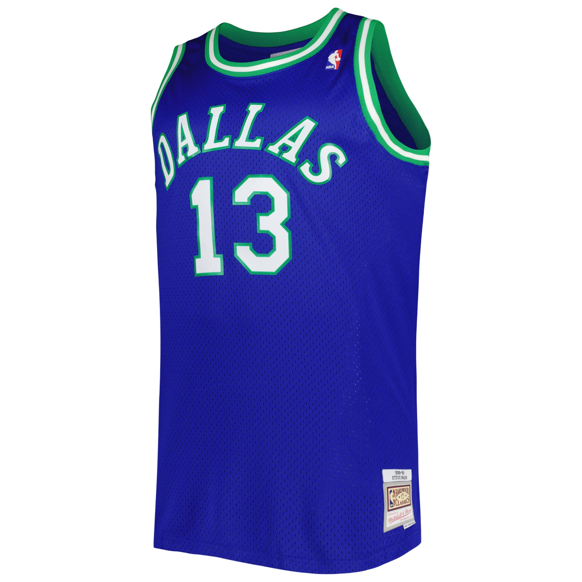 Steve Nash Dallas Mavericks Mitchell & Ness Big & Tall Hardwood Classics 1998/99 Swingman Jersey Blue