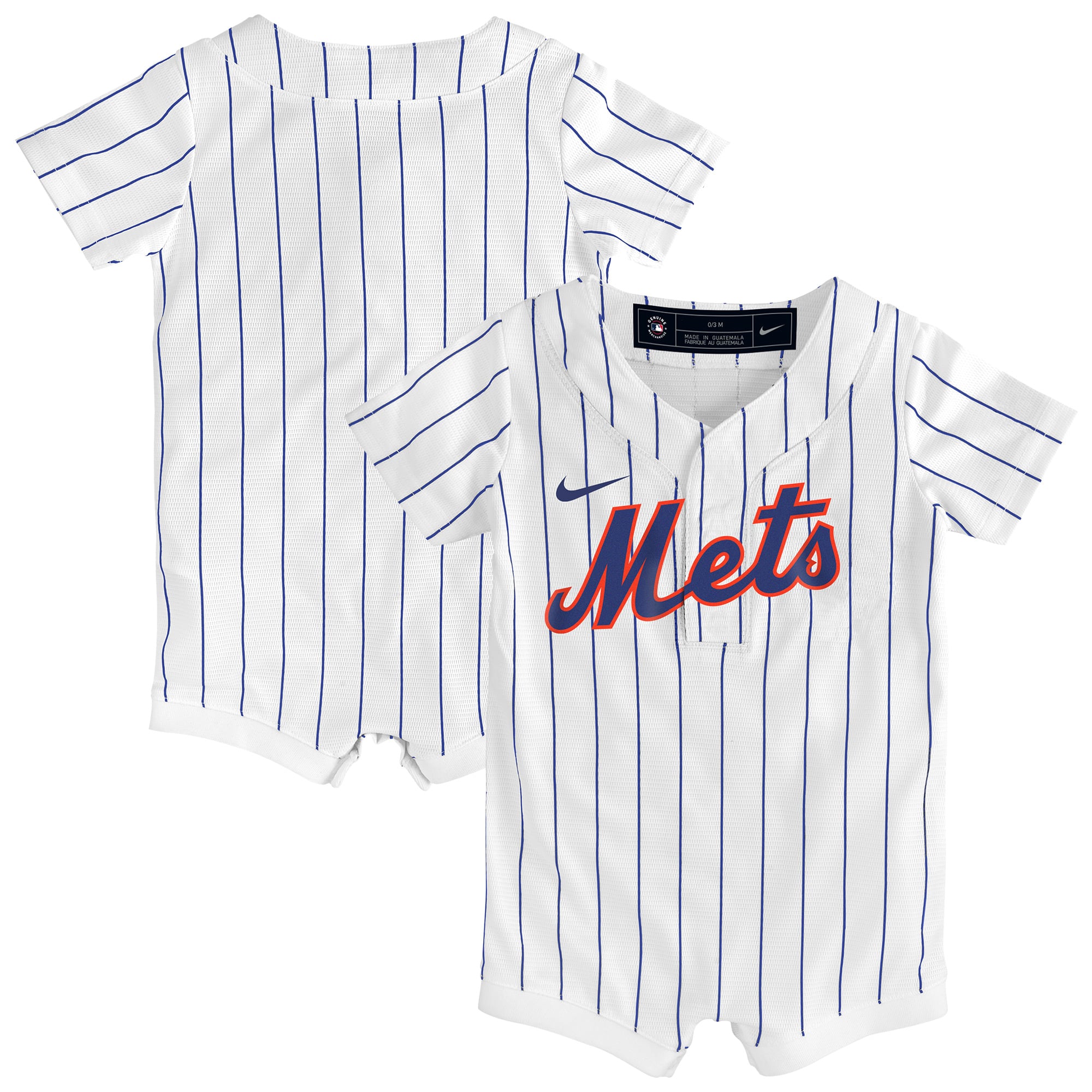New York Mets Newborn & Infant Home Replica Romper Jersey White