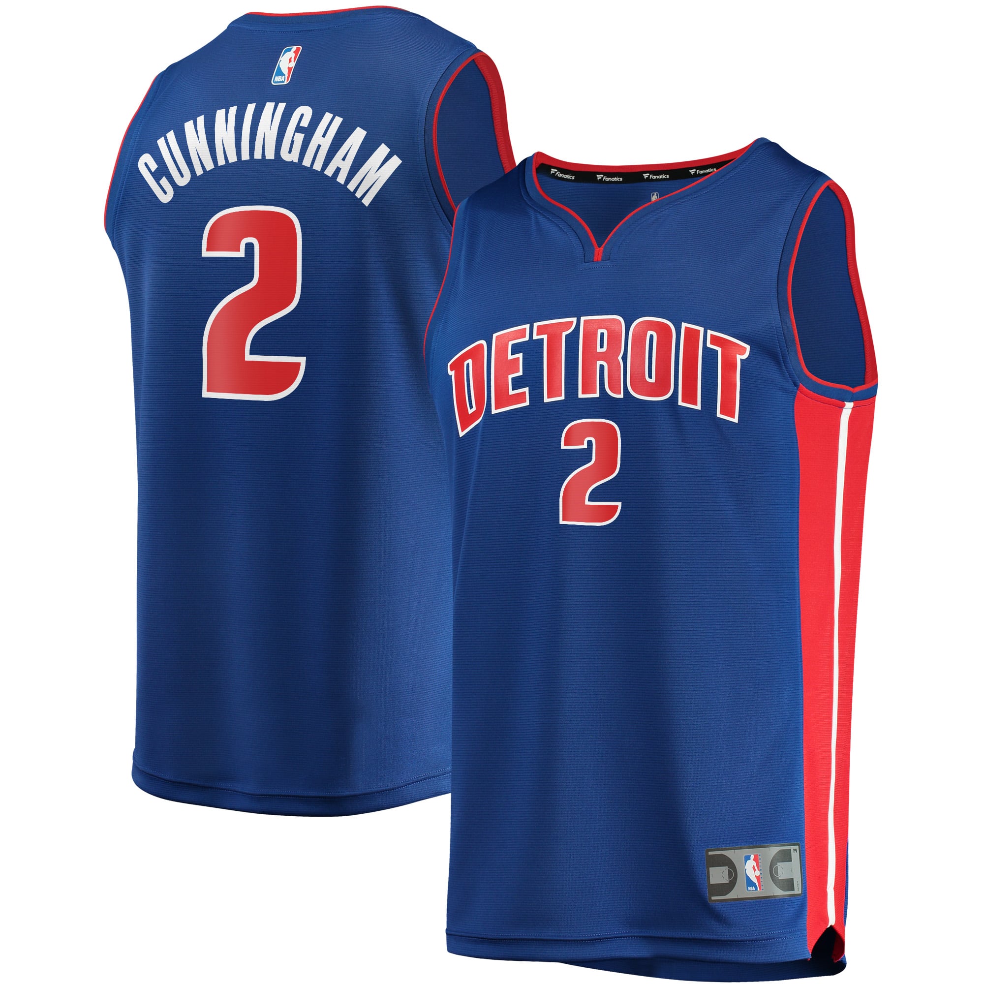 Cade Cunningham Detroit Pistons 2021 NBA Draft First Round Pick Fast Break Replica Jersey Blue Icon Edition