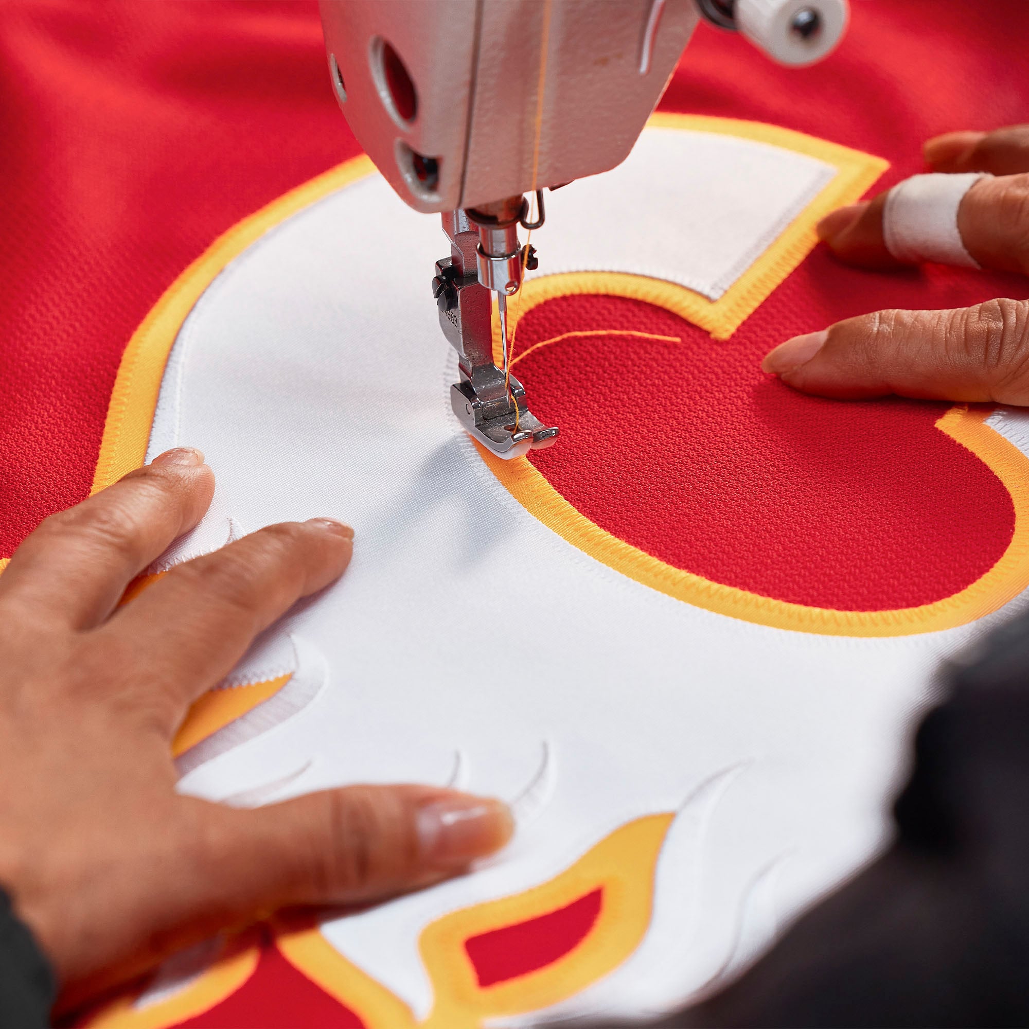 Calgary Flames Home Style Pro Custom Jersey Red