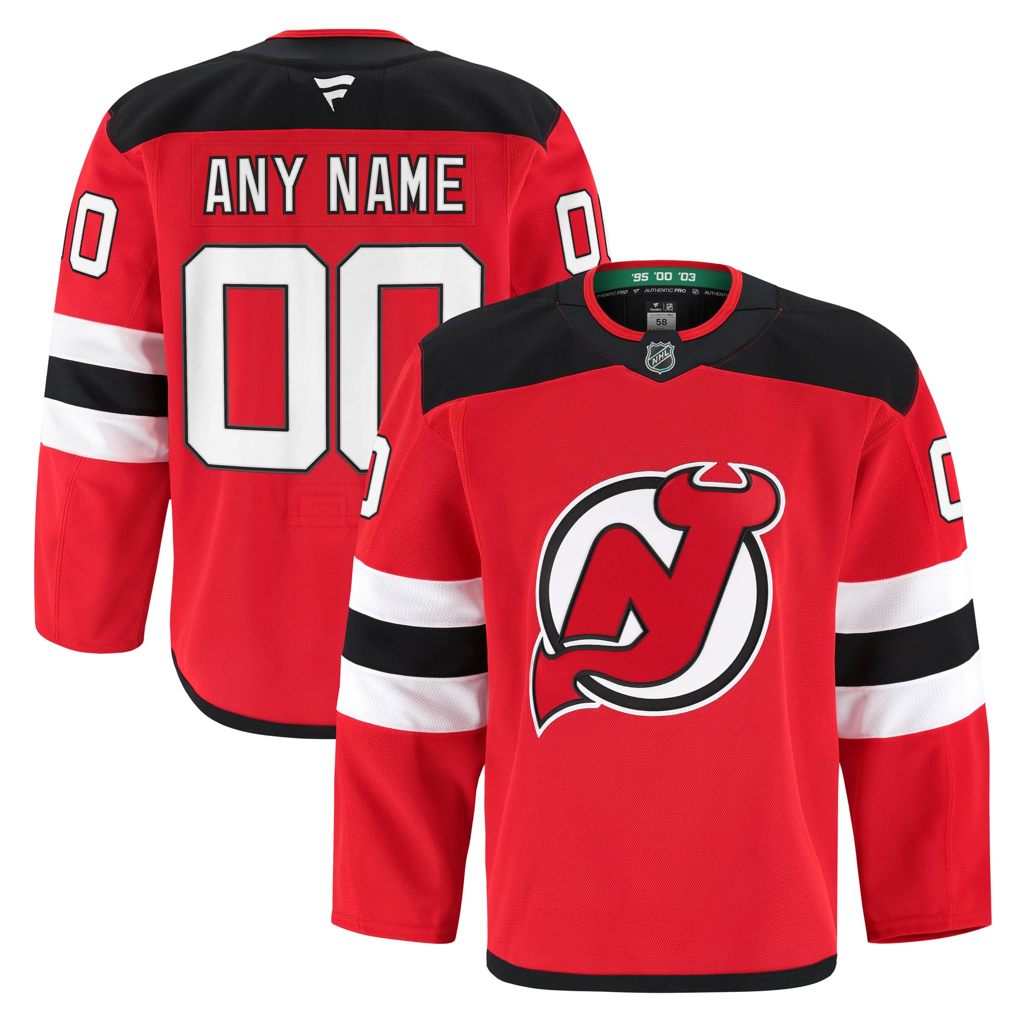 New Jersey Devils Home Style Pro Custom Jersey Red