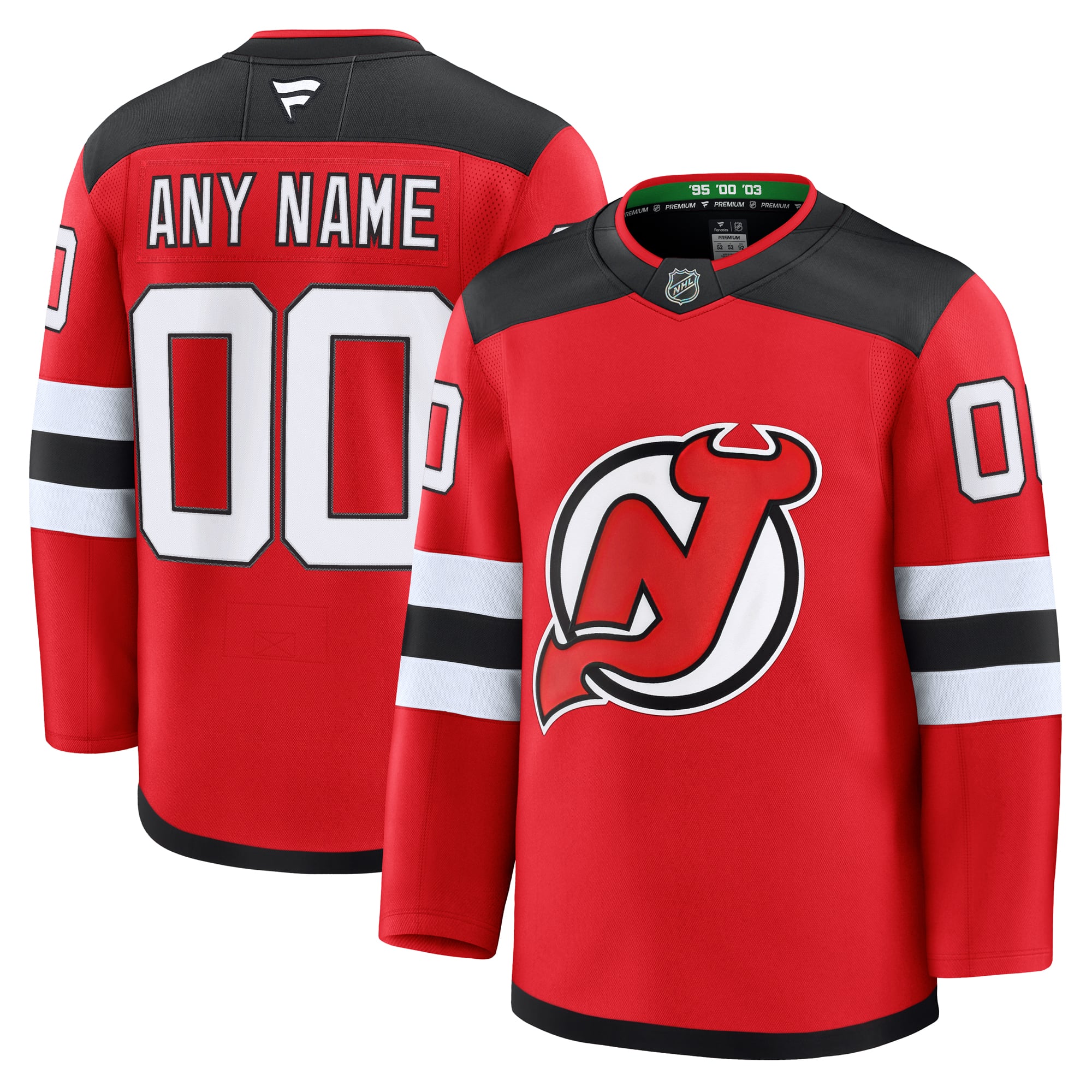 New Jersey Devils Home Premium Custom Jersey Red