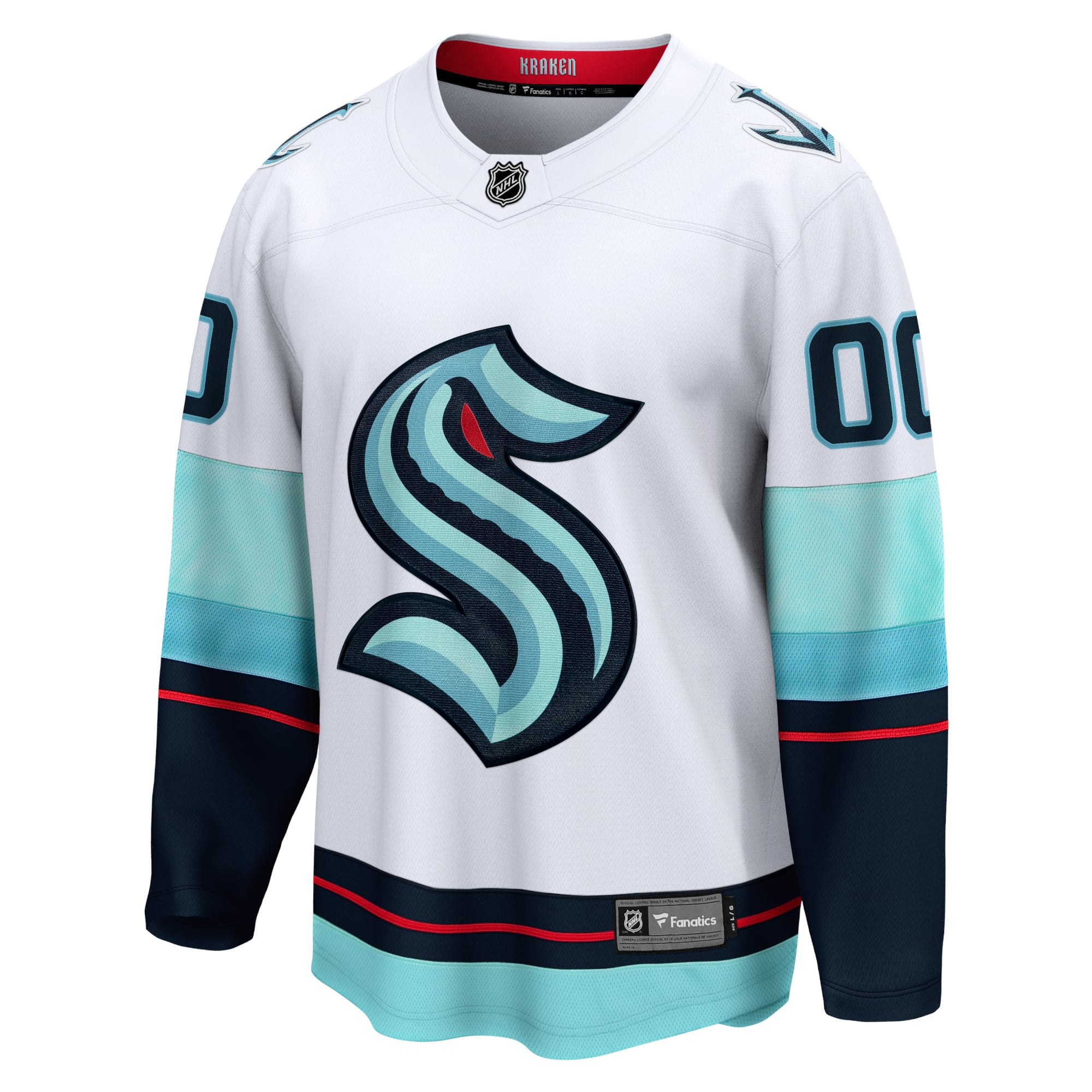Seattle Kraken Away Breakaway Custom Jersey White