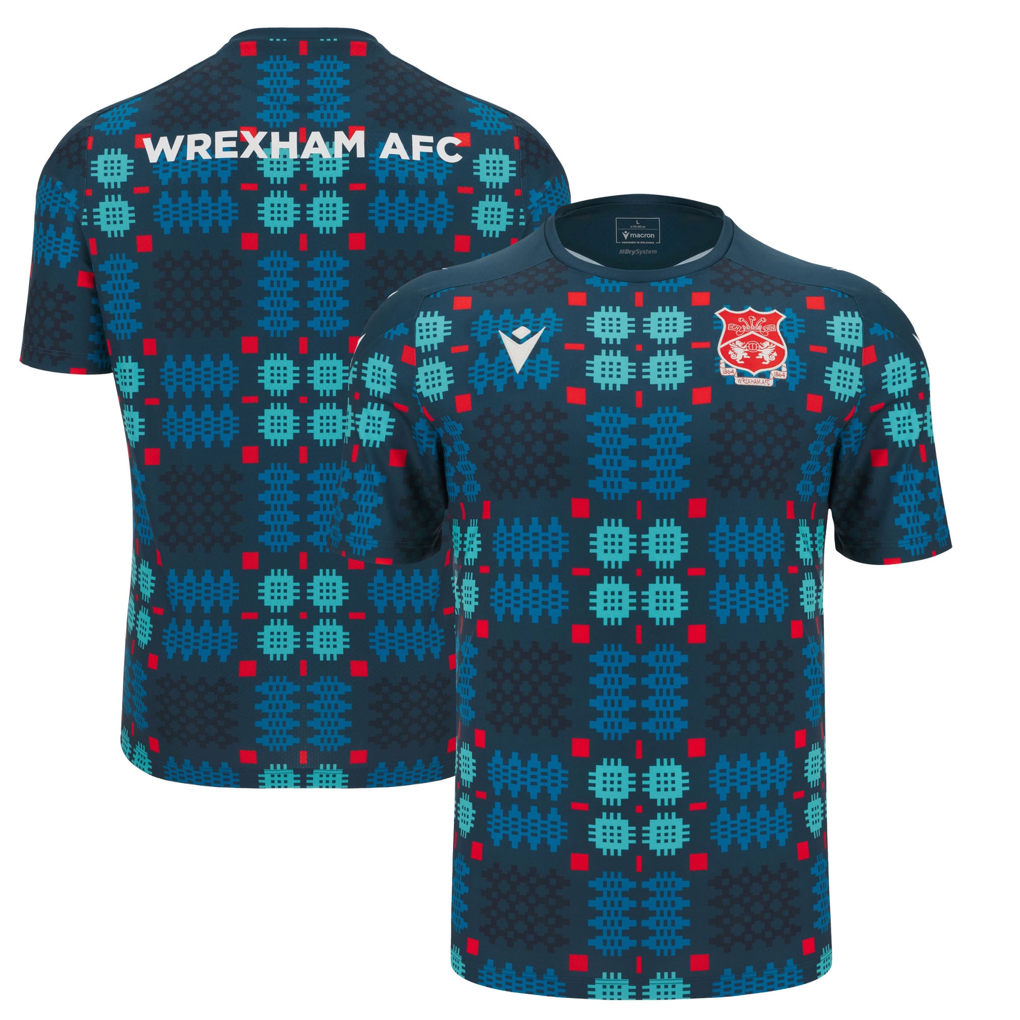 Wrexham Macron Warm Up Top Blue