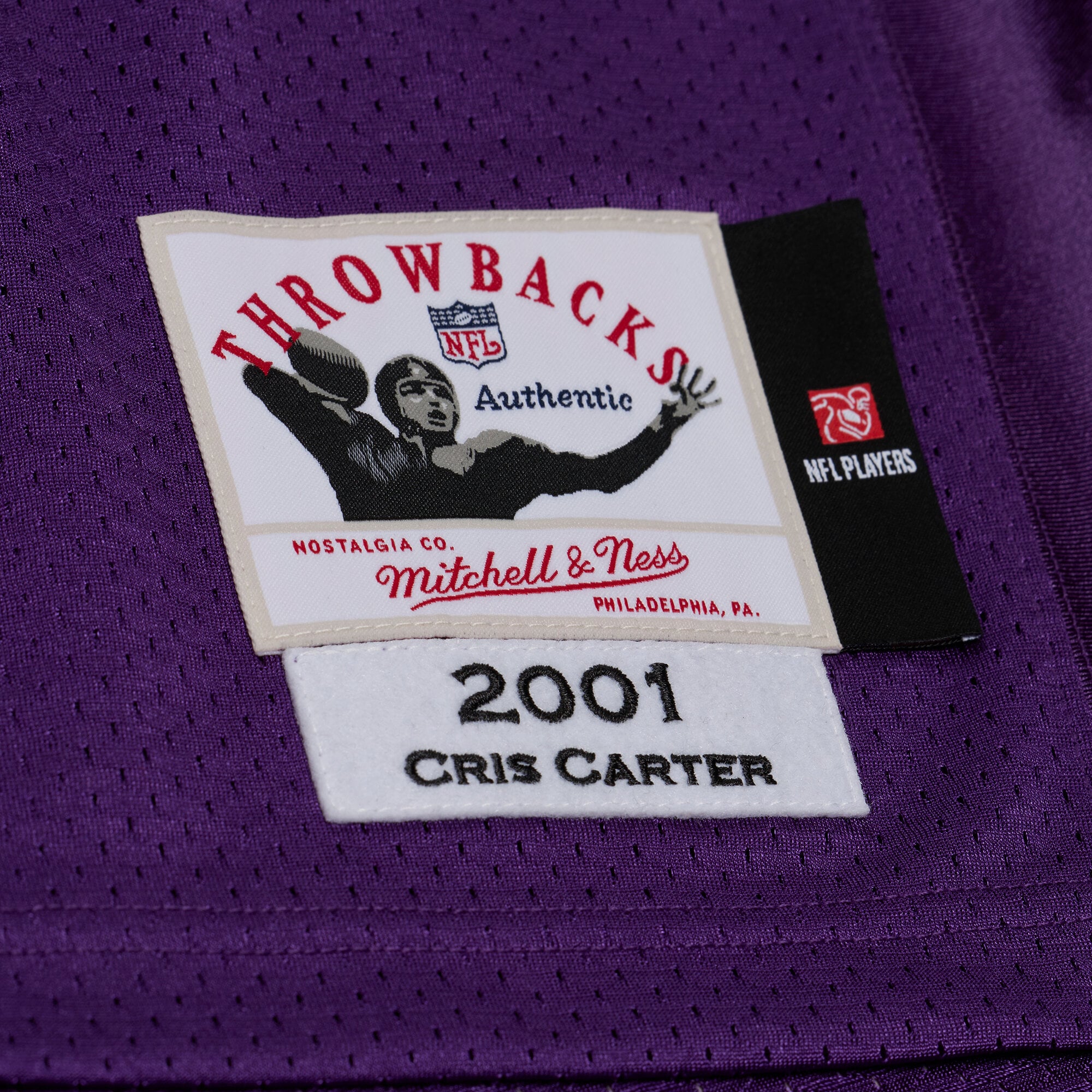 Cris Carter Minnesota Vikings Mitchell & Ness 2001 Style Throwback Jersey Purple