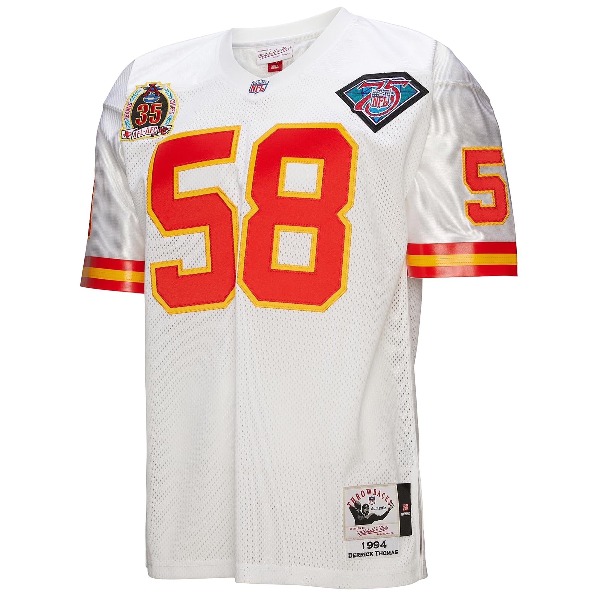 Derrick Thomas Kansas City Chiefs 1994 Mitchell & Ness Style Throwback Retired Player Jersey White