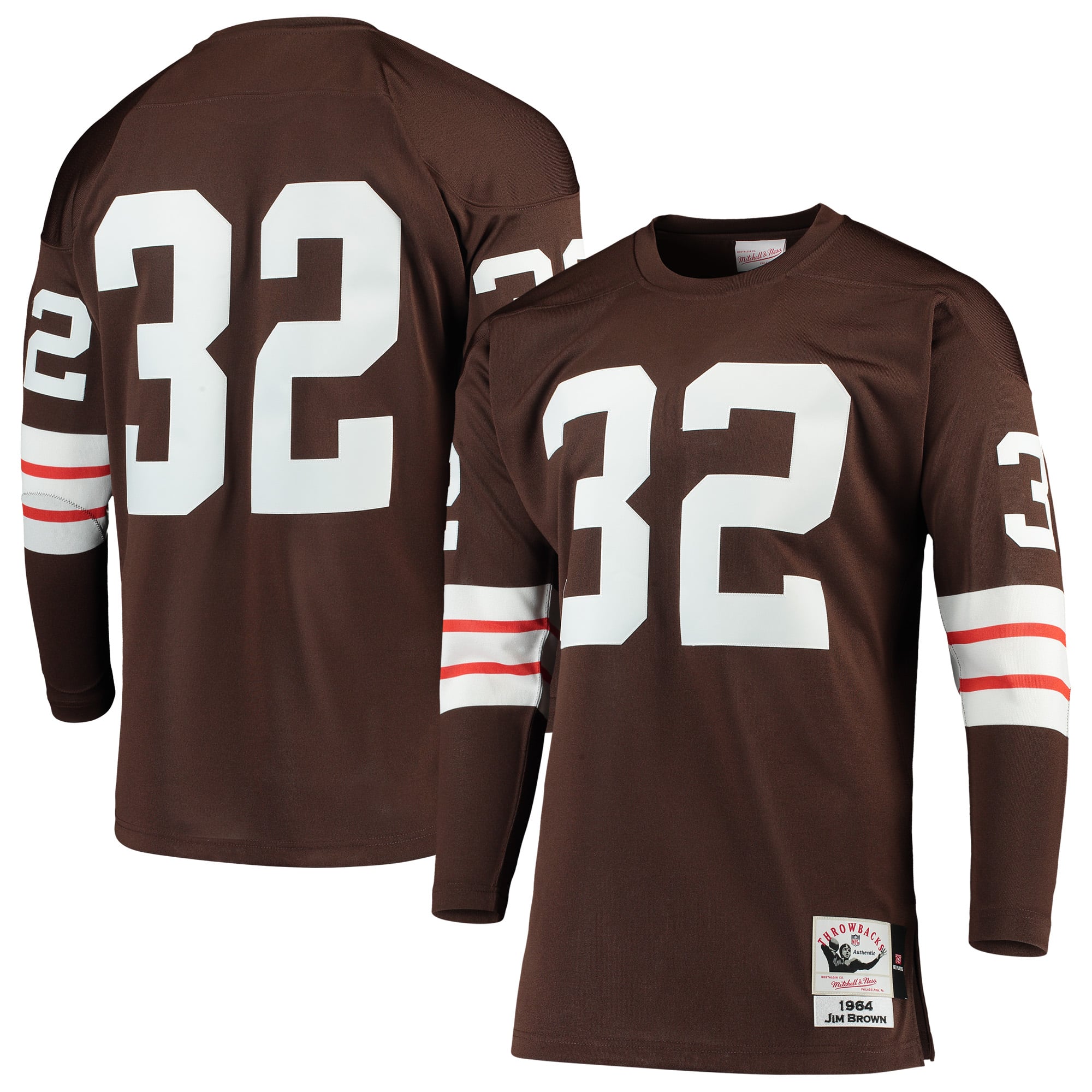 Jim Brown Cleveland Browns 1964 Mitchell & Ness Style Throwback Retired Player Jersey Brown