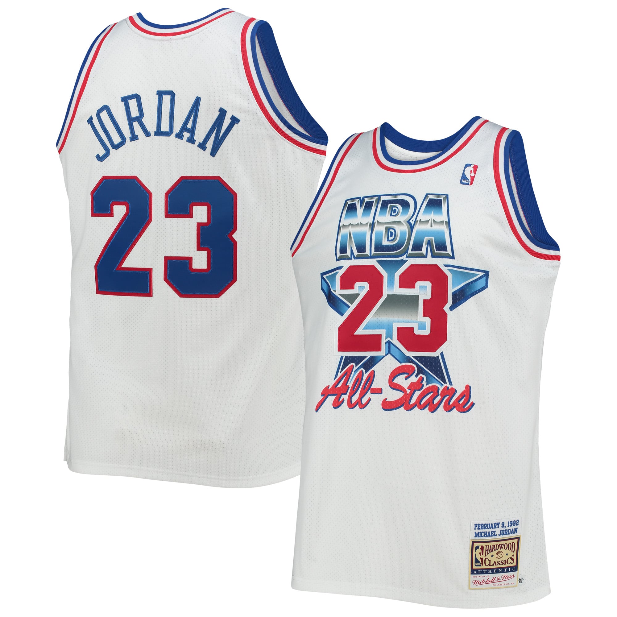 Michael Jordan Eastern Conference Mitchell & Ness Hardwood Classics 1992 NBA All Star Game Style Jersey White