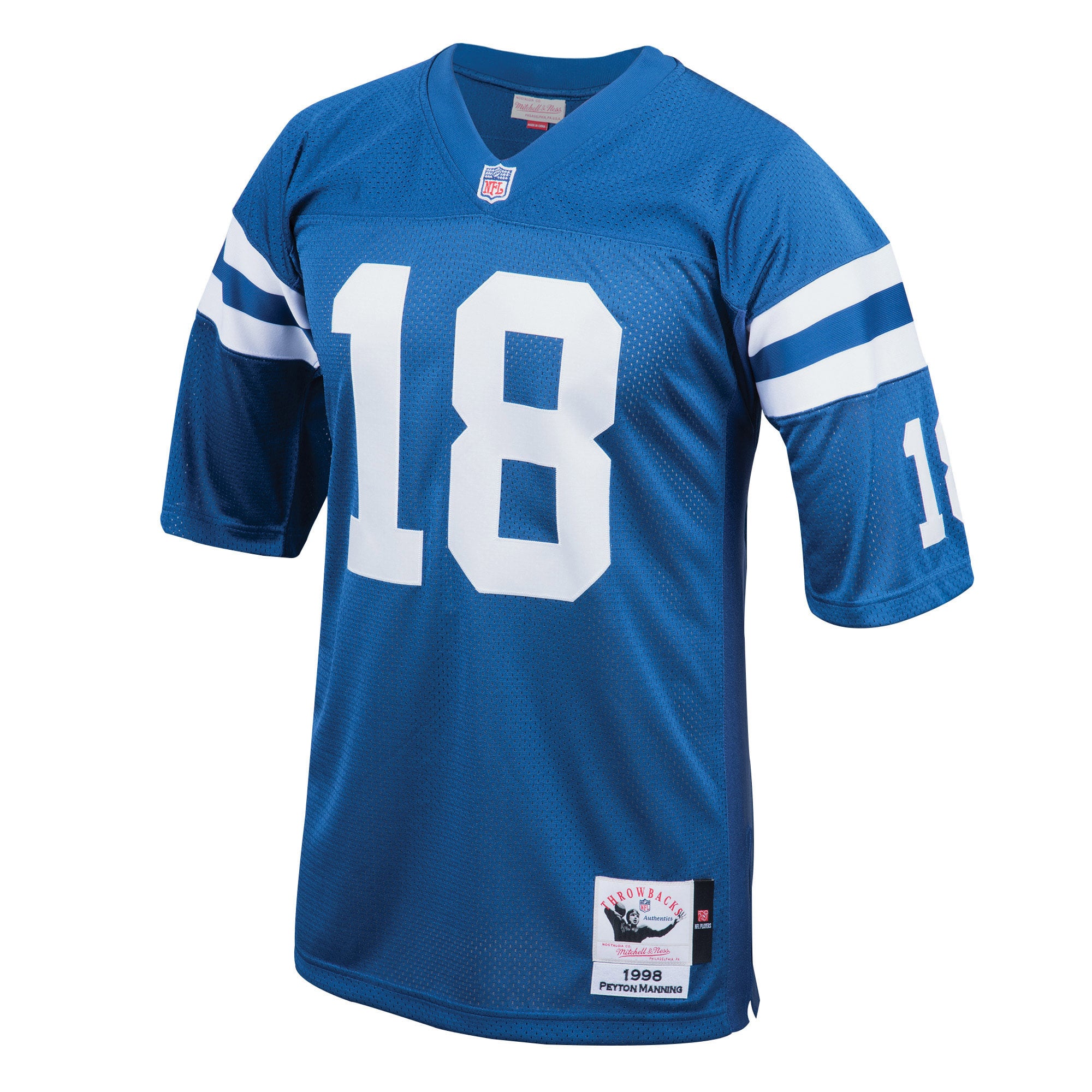 Peyton Manning Indianapolis Colts 1998 Mitchell & Ness Style Throwback Retired Player Jersey Royal