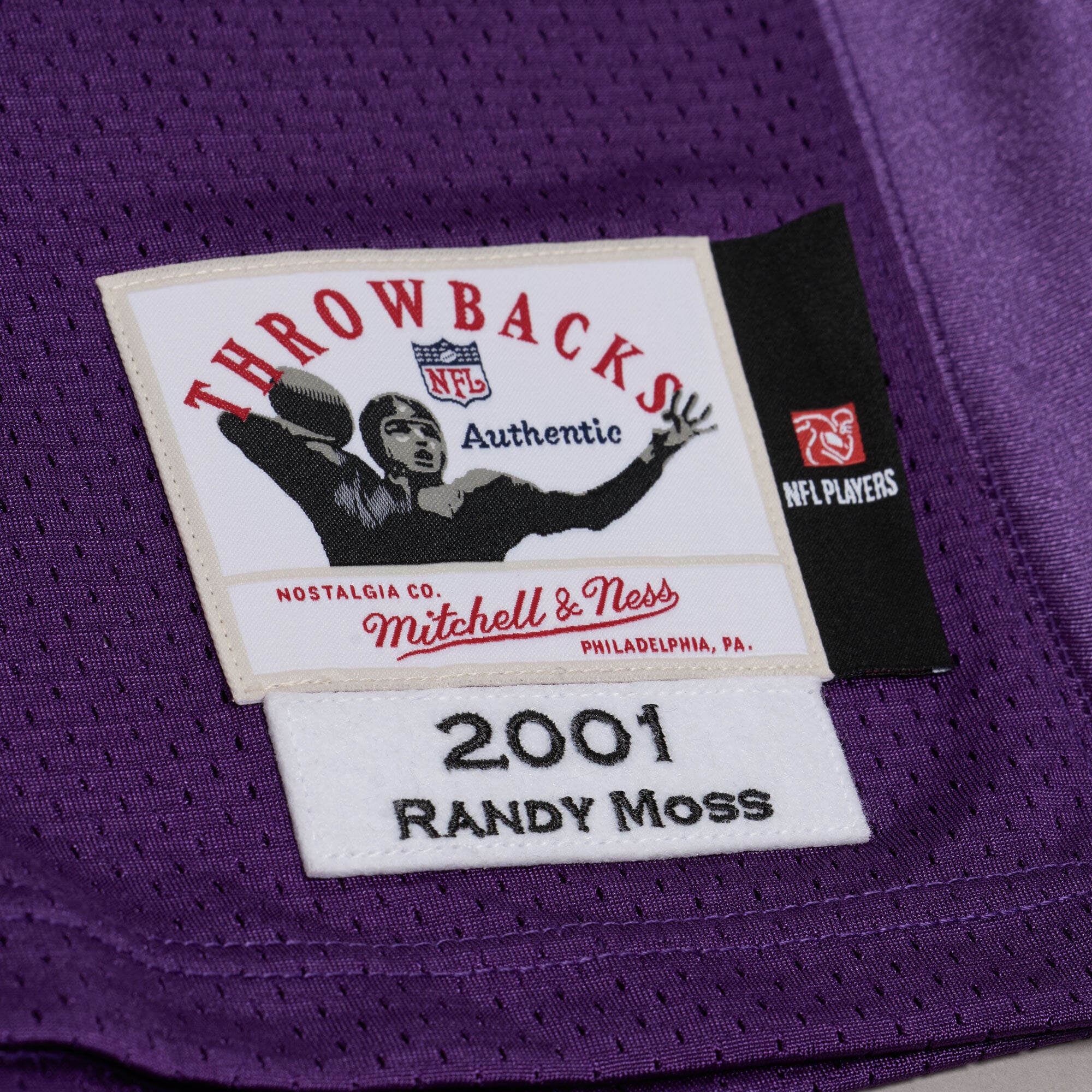 Randy Moss Minnesota Vikings Mitchell & Ness 2001 Style Throwback Jersey Purple