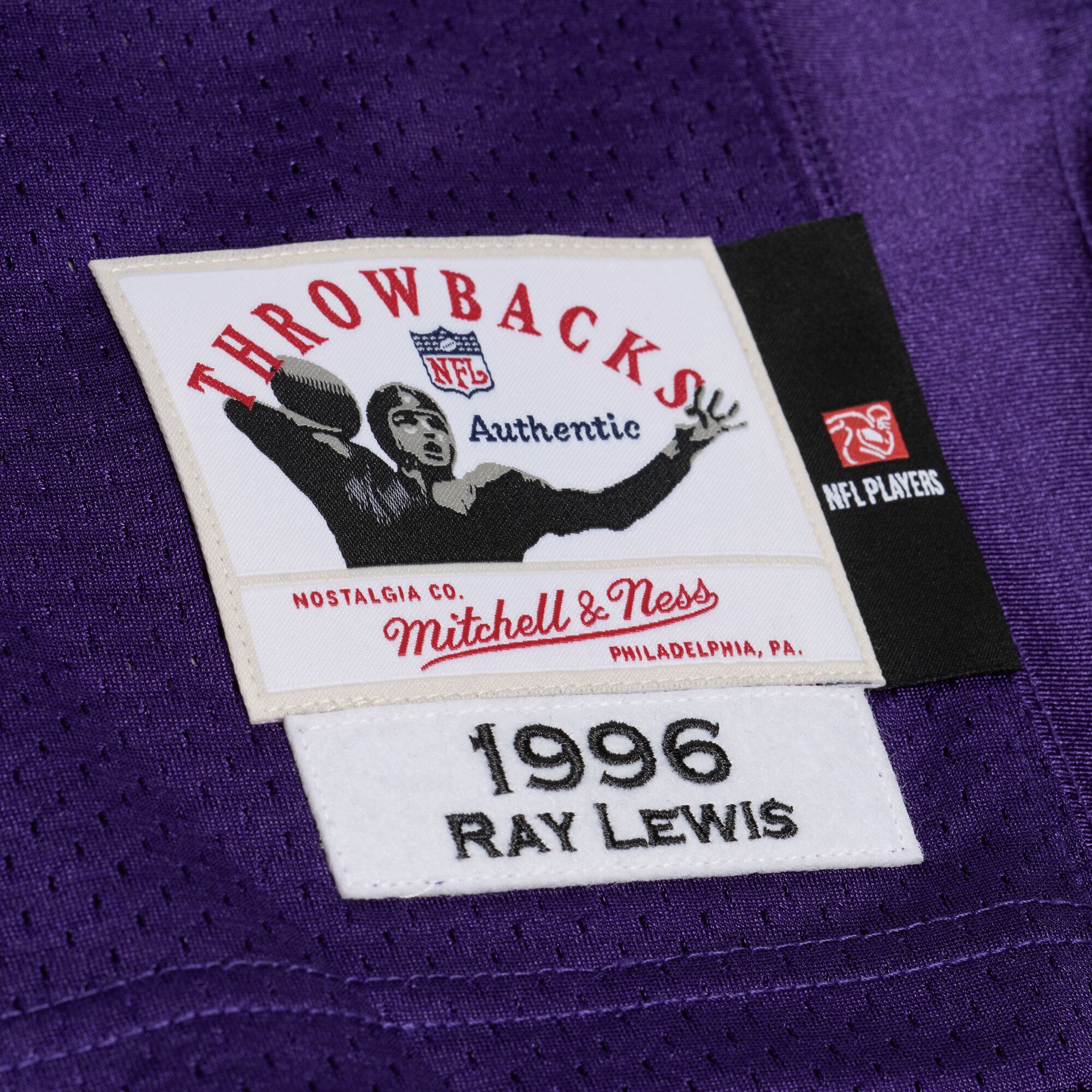 Ray Lewis Baltimore Ravens Mitchell & Ness 1996 Style Throwback Jersey Purple