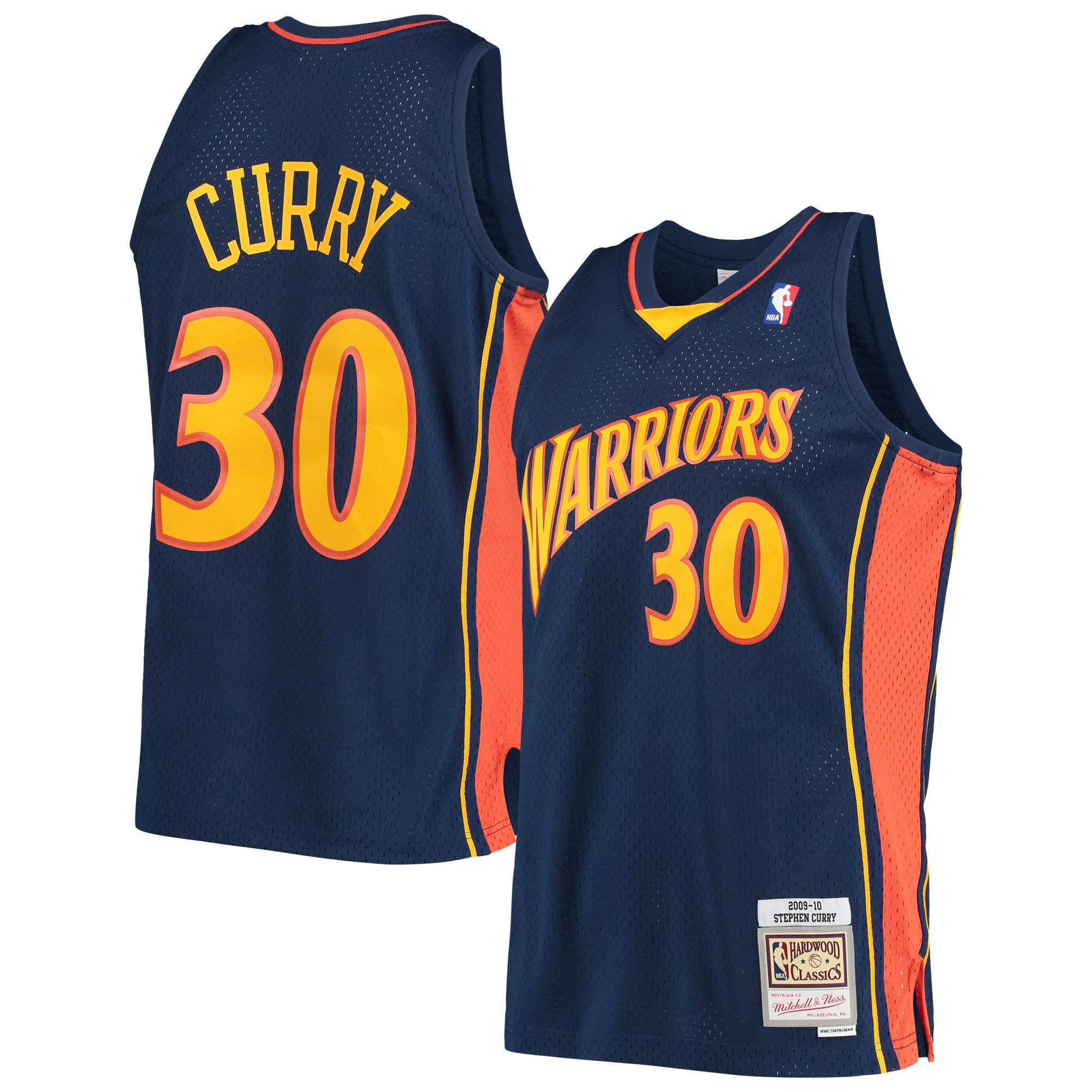 Stephen Curry Golden State Warriors Mitchell & Ness Hardwood Classics Swingman Jersey Navy