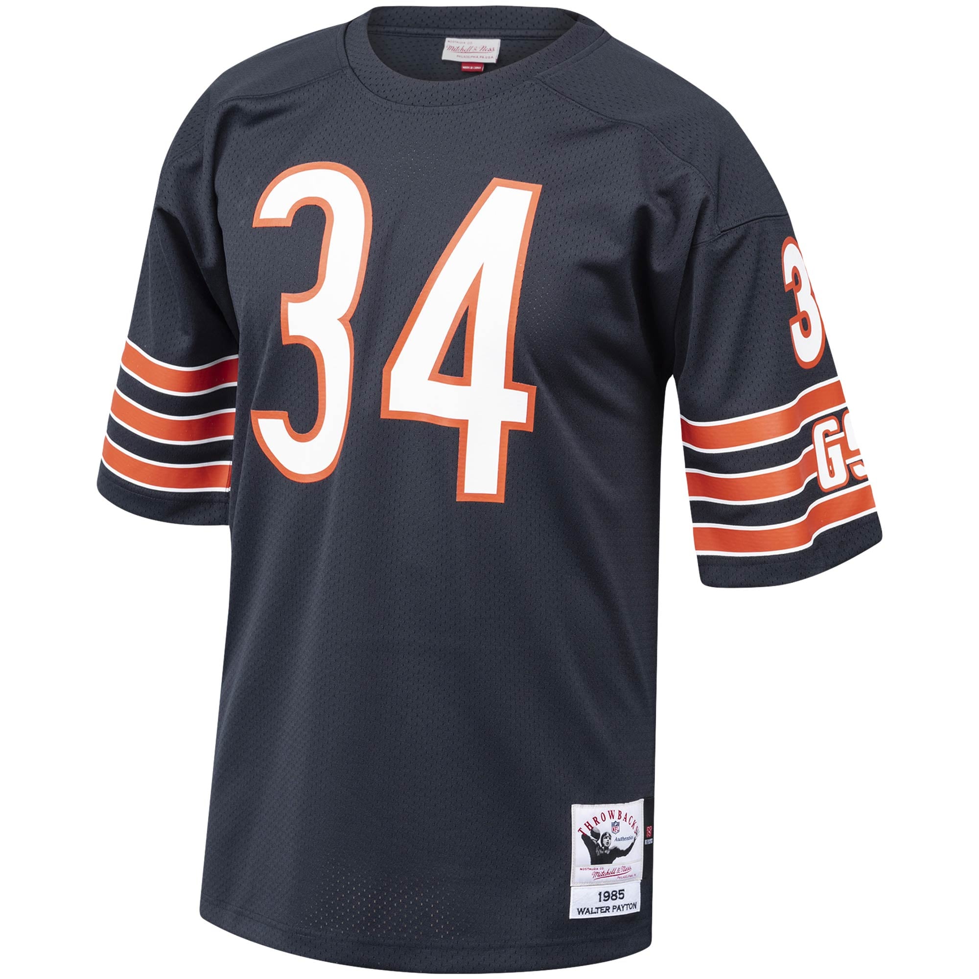 Walter Payton Chicago Bears 1985 Mitchell & Ness Style Throwback Retired Player Jersey Navy