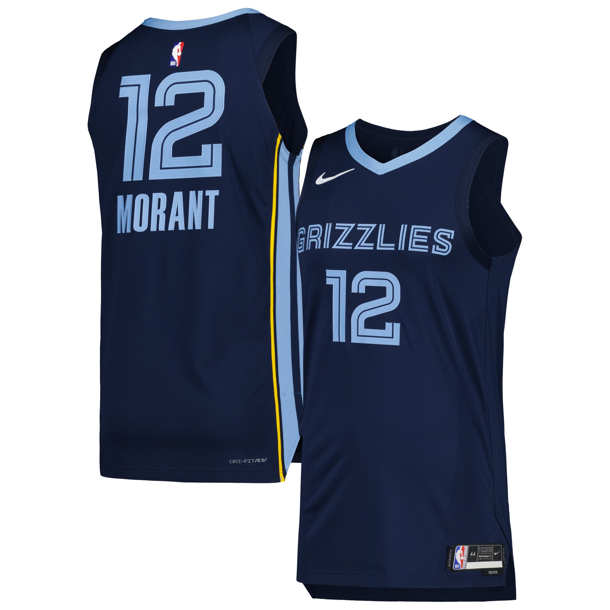 Ja Morant Memphis Grizzlies Style Jersey Icon Edition Navy