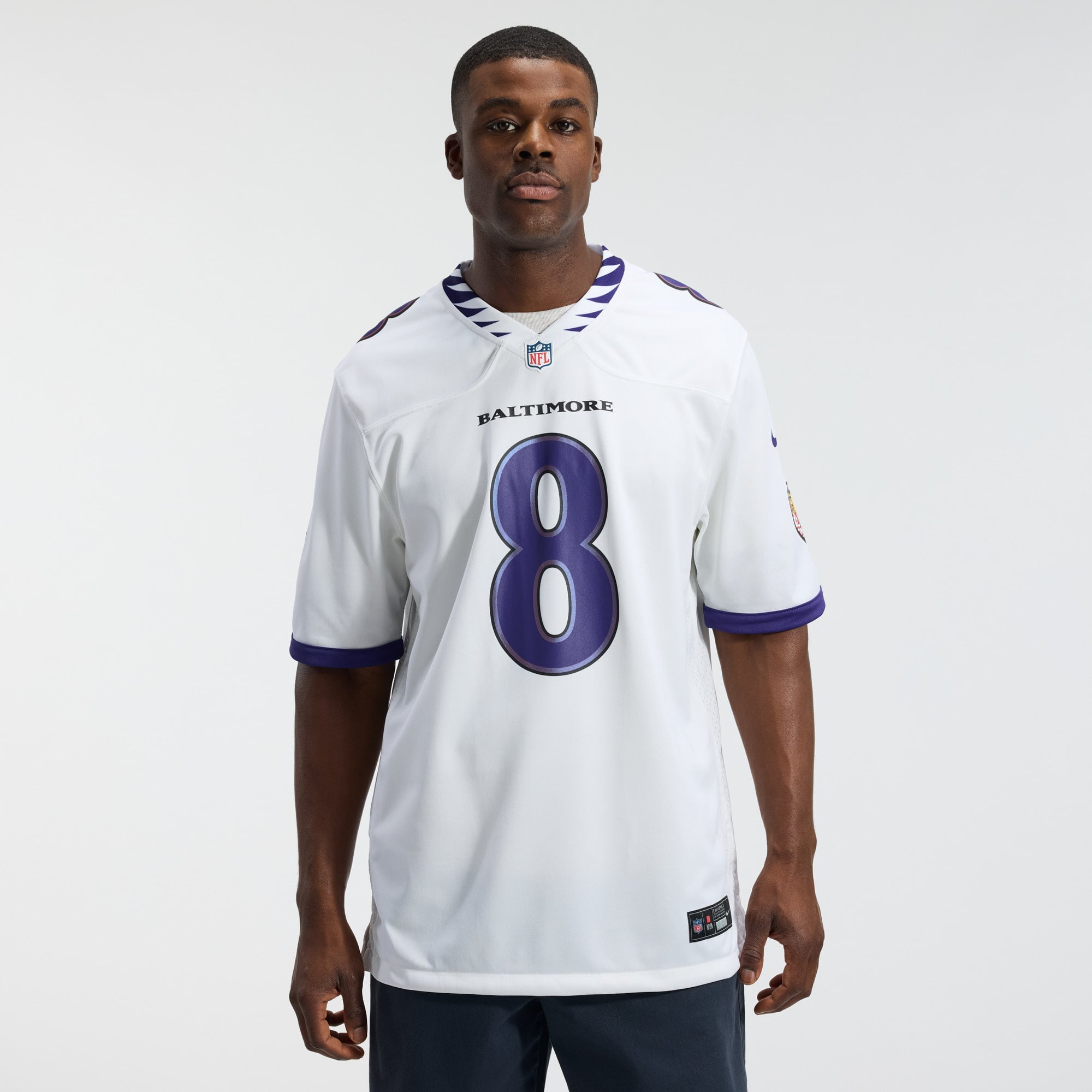 Lamar Jackson Baltimore Ravens Game Jersey White