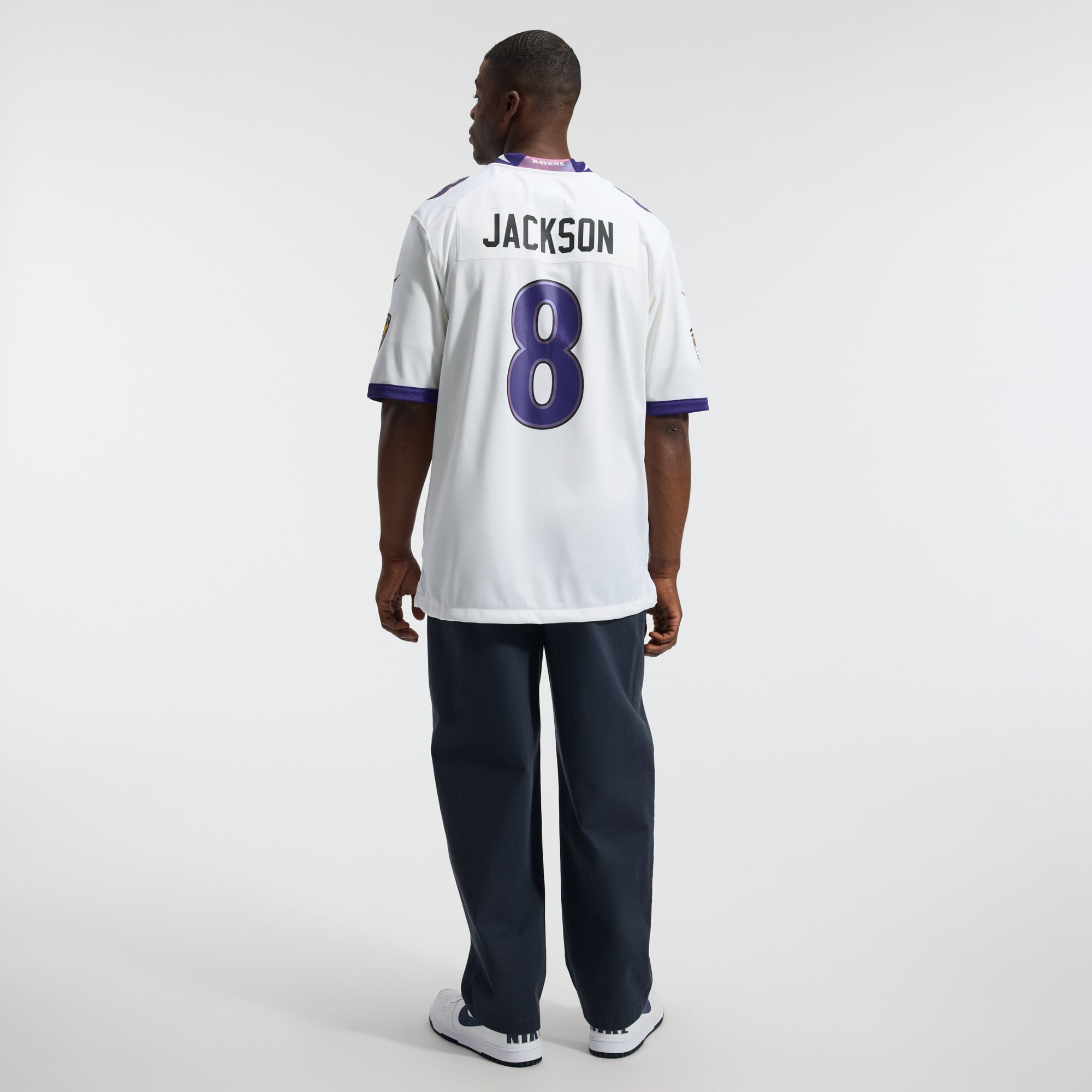 Lamar Jackson Baltimore Ravens Game Jersey White