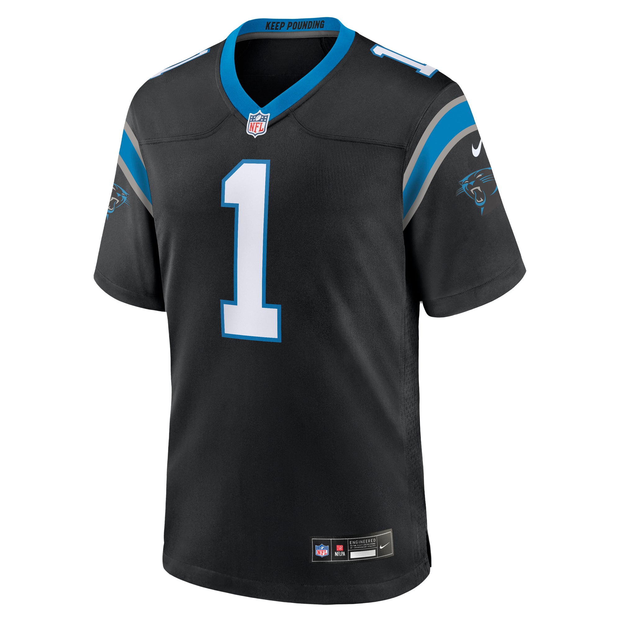 Number 1 Dad Carolina Panthers Game Jersey Black
