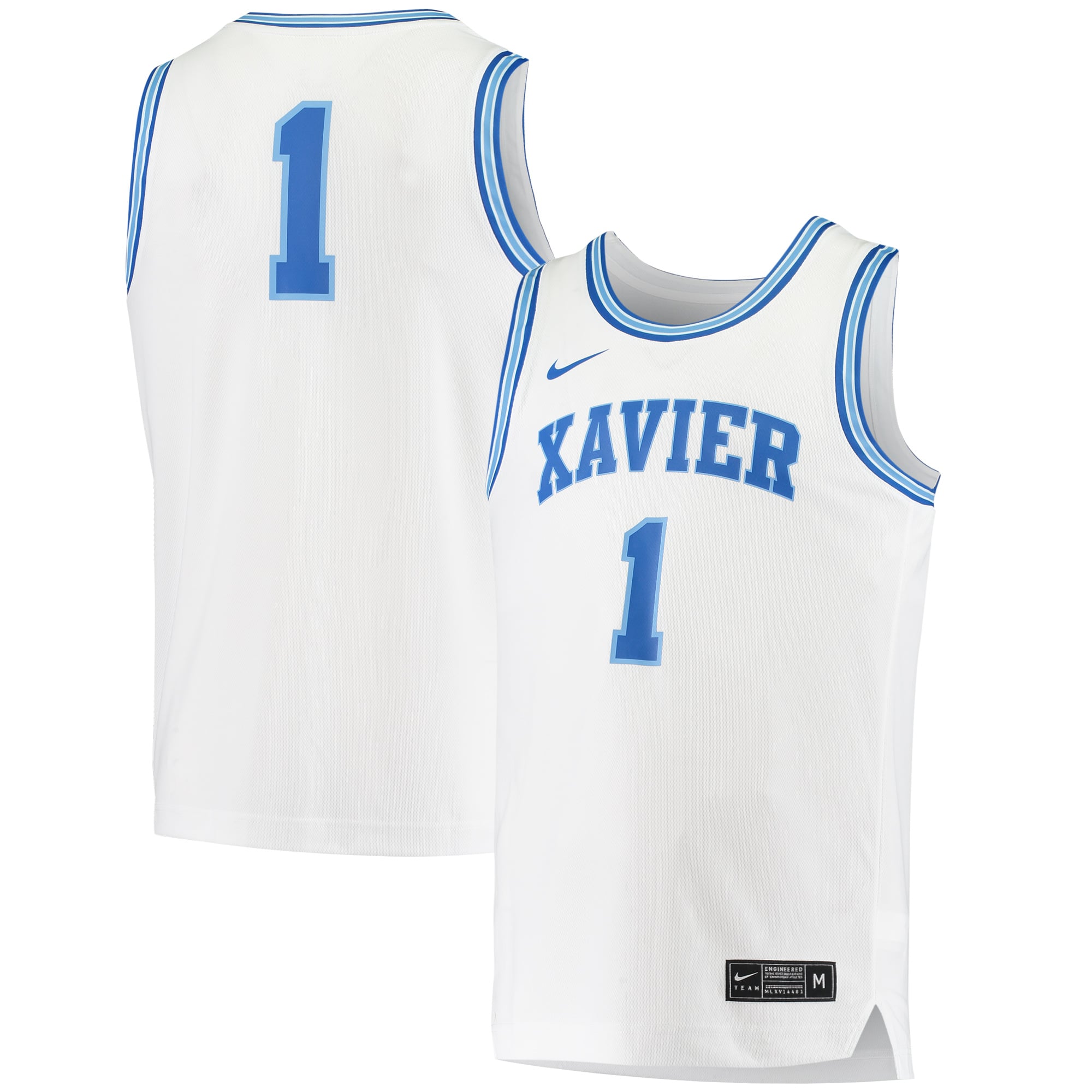 1 Xavier Musketeers Replica Basketball Jersey White