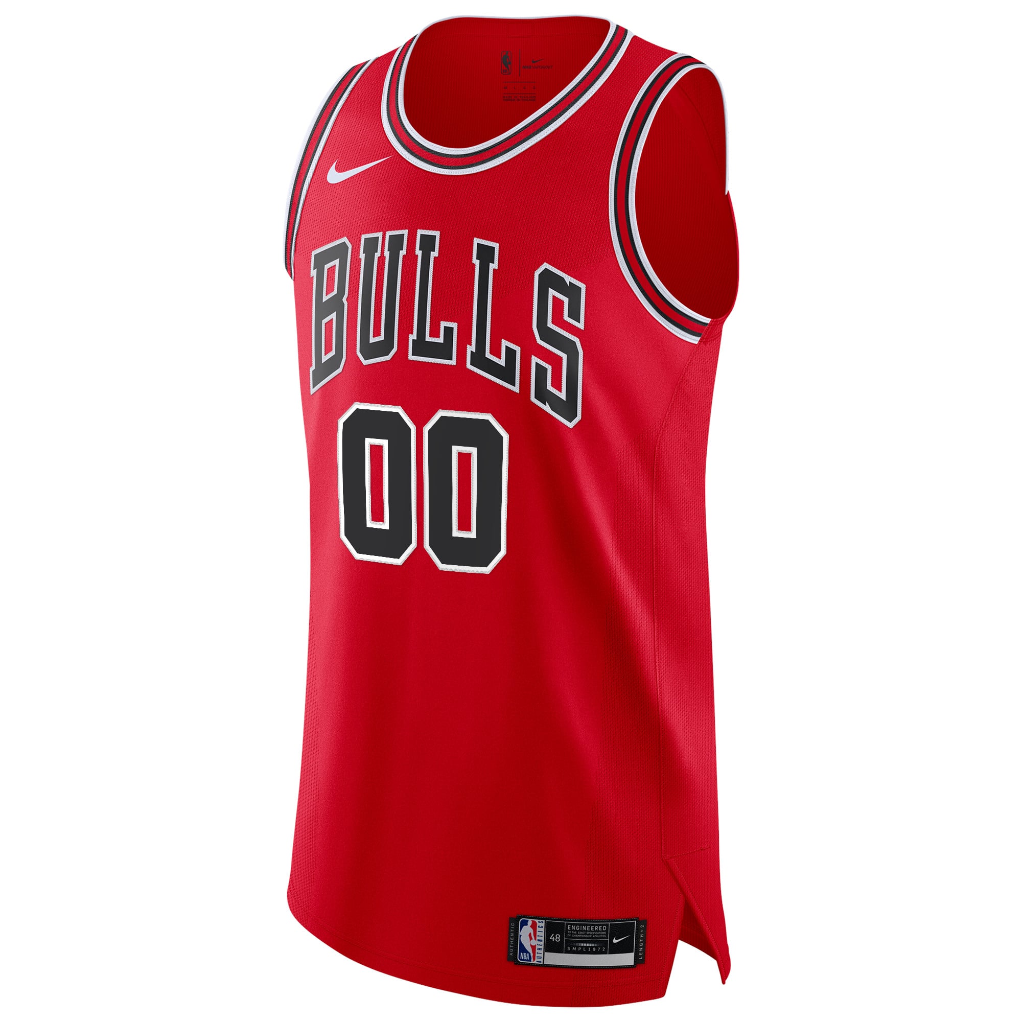 Chicago Bulls Style Custom Jersey Red Icon Edition