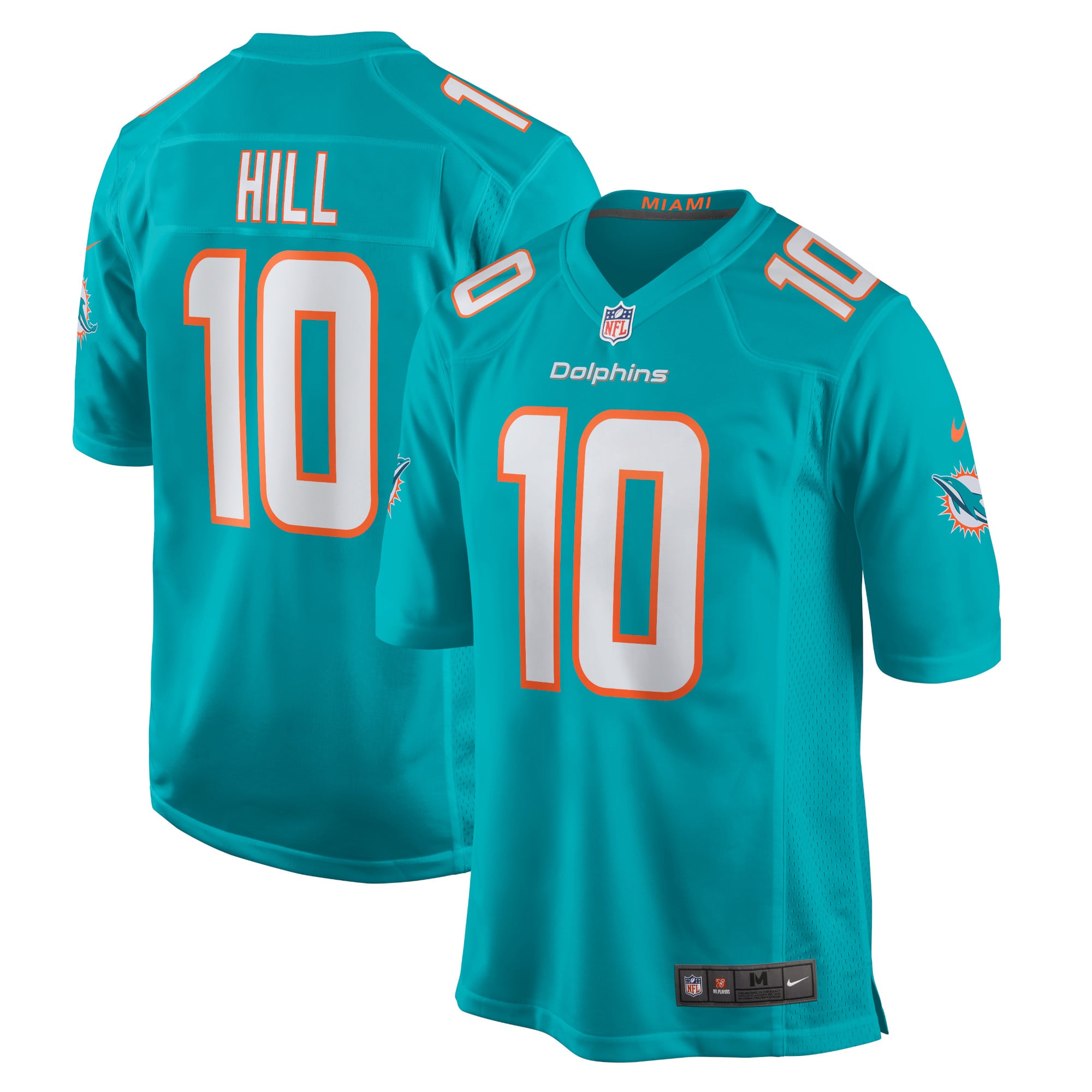Tyreek Hill Miami Dolphins Game Jersey Aqua