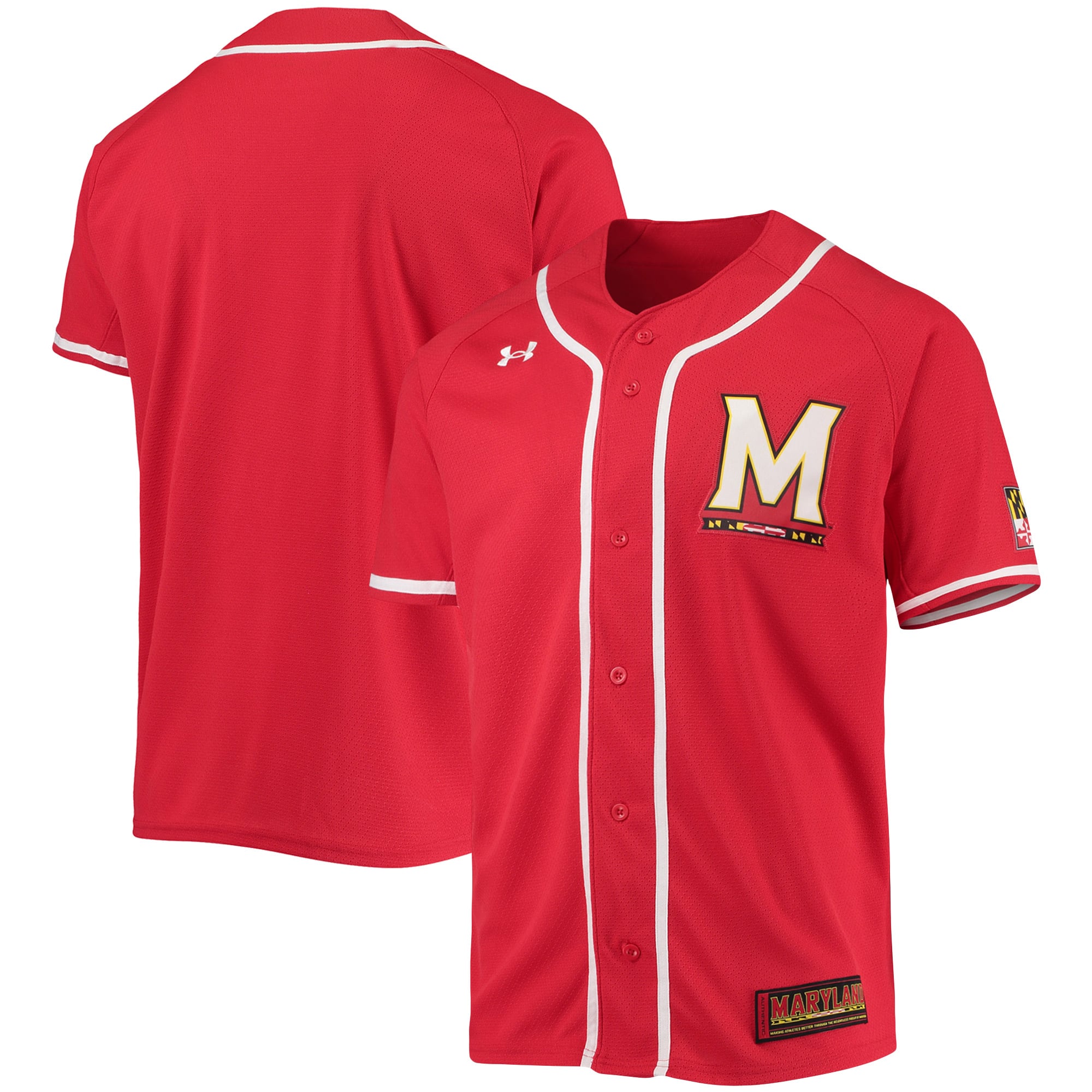 Maryland Terrapins Replica Baseball Jersey Red
