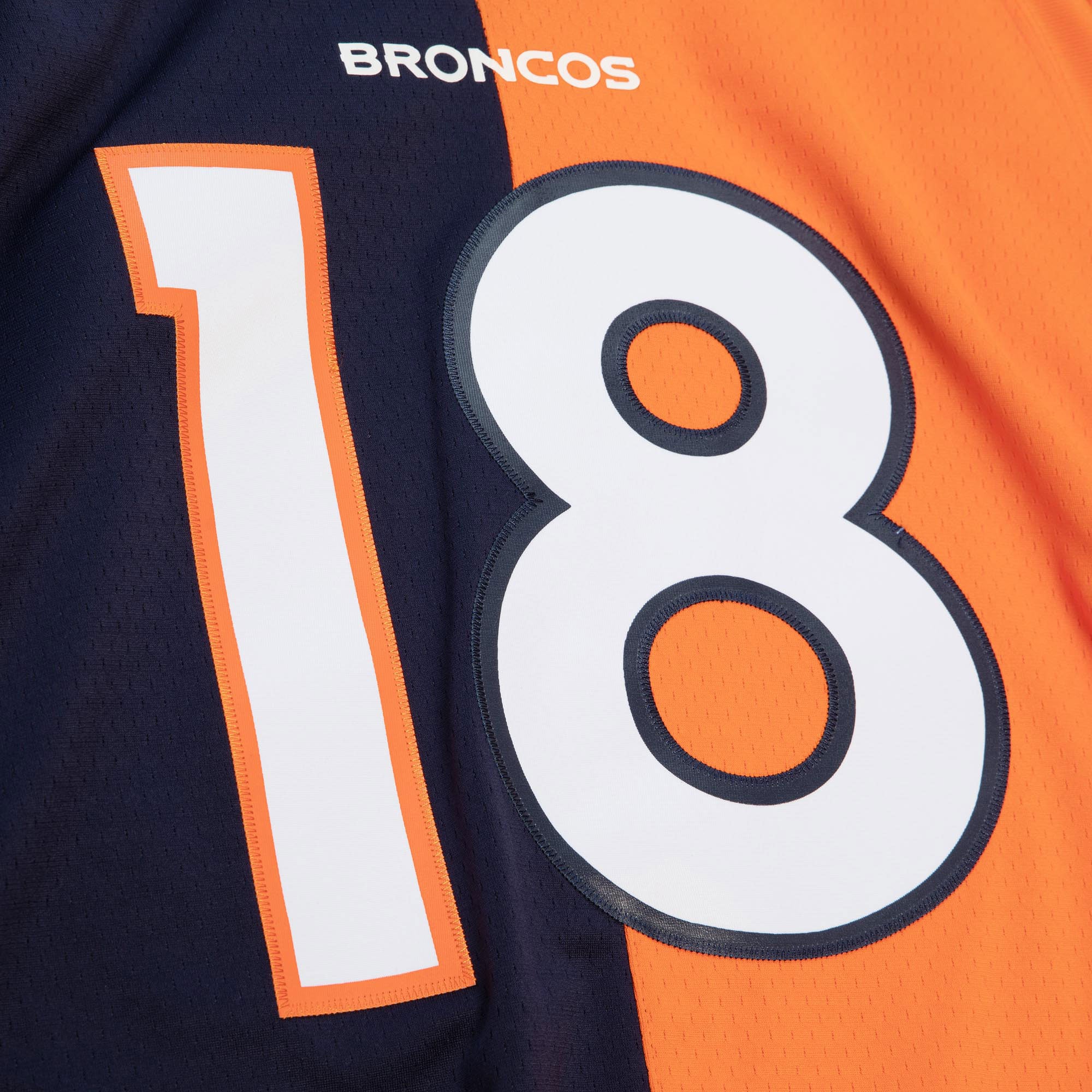 Peyton Manning Denver Broncos Mitchell & Ness 2015 Split Legacy Replica Jersey Navy/Orange