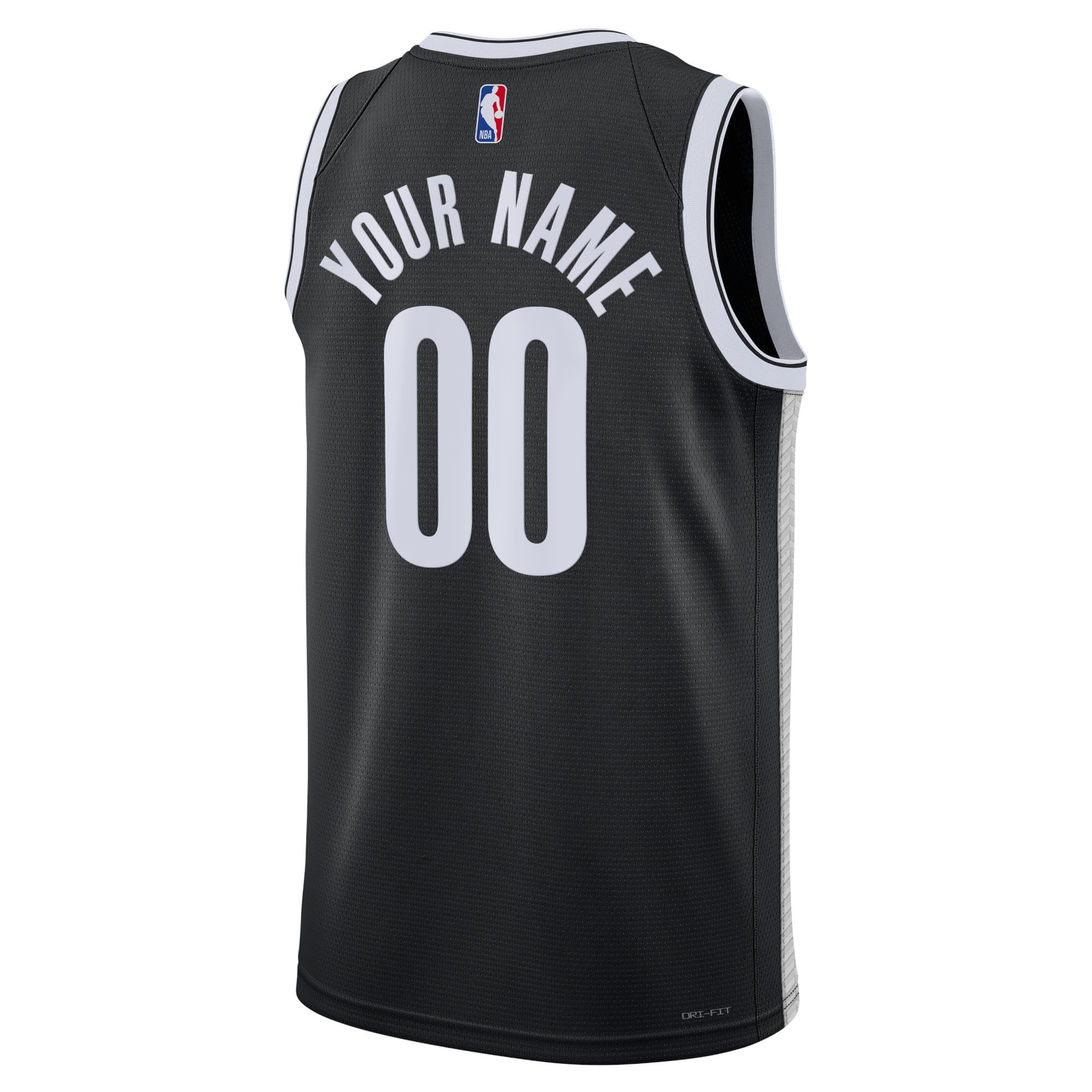 Brooklyn Nets Unisex Swingman Custom Jersey Black Icon Edition