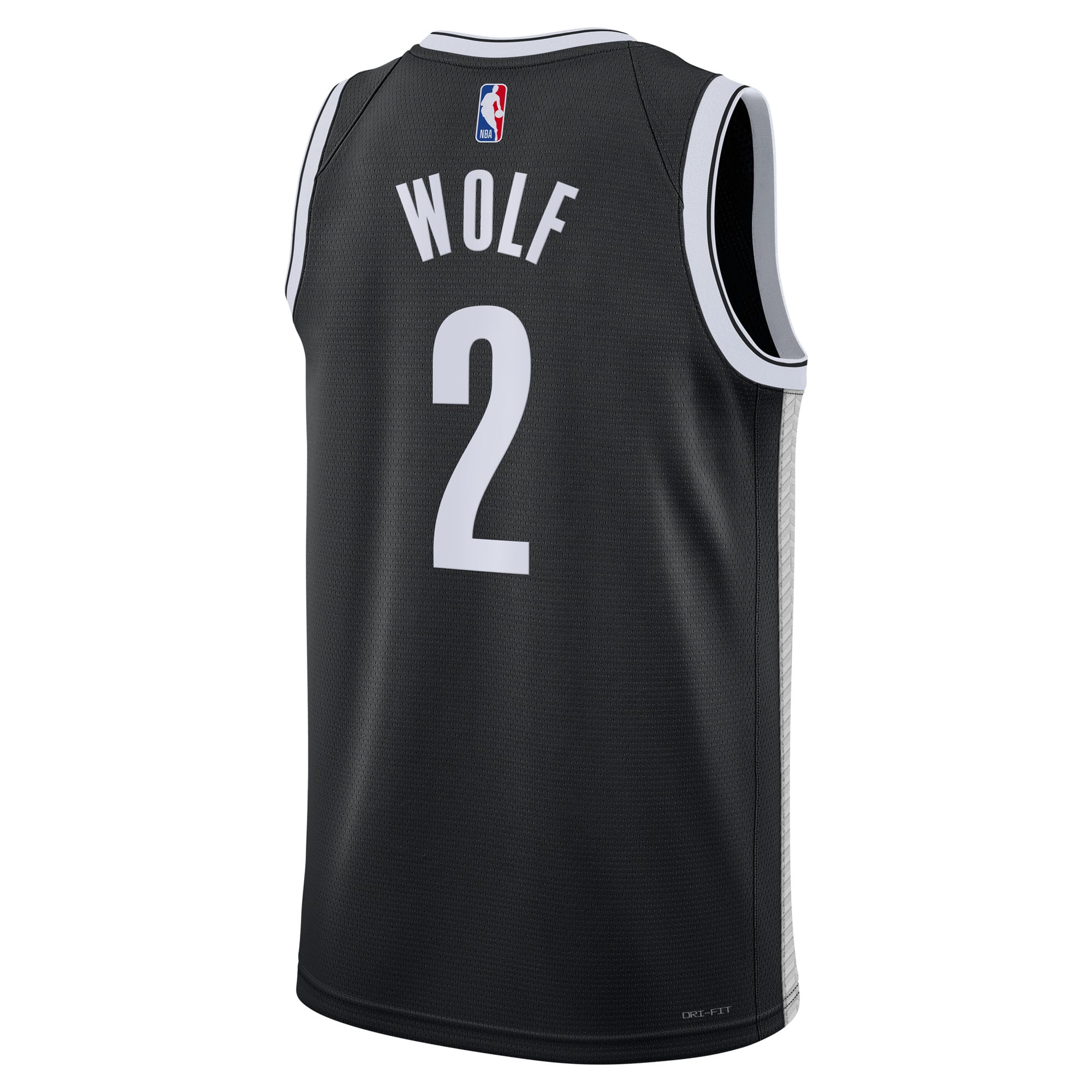 Daniel Wolf Brooklyn Nets Unisex Swingman Badge Jersey Black Icon Edition