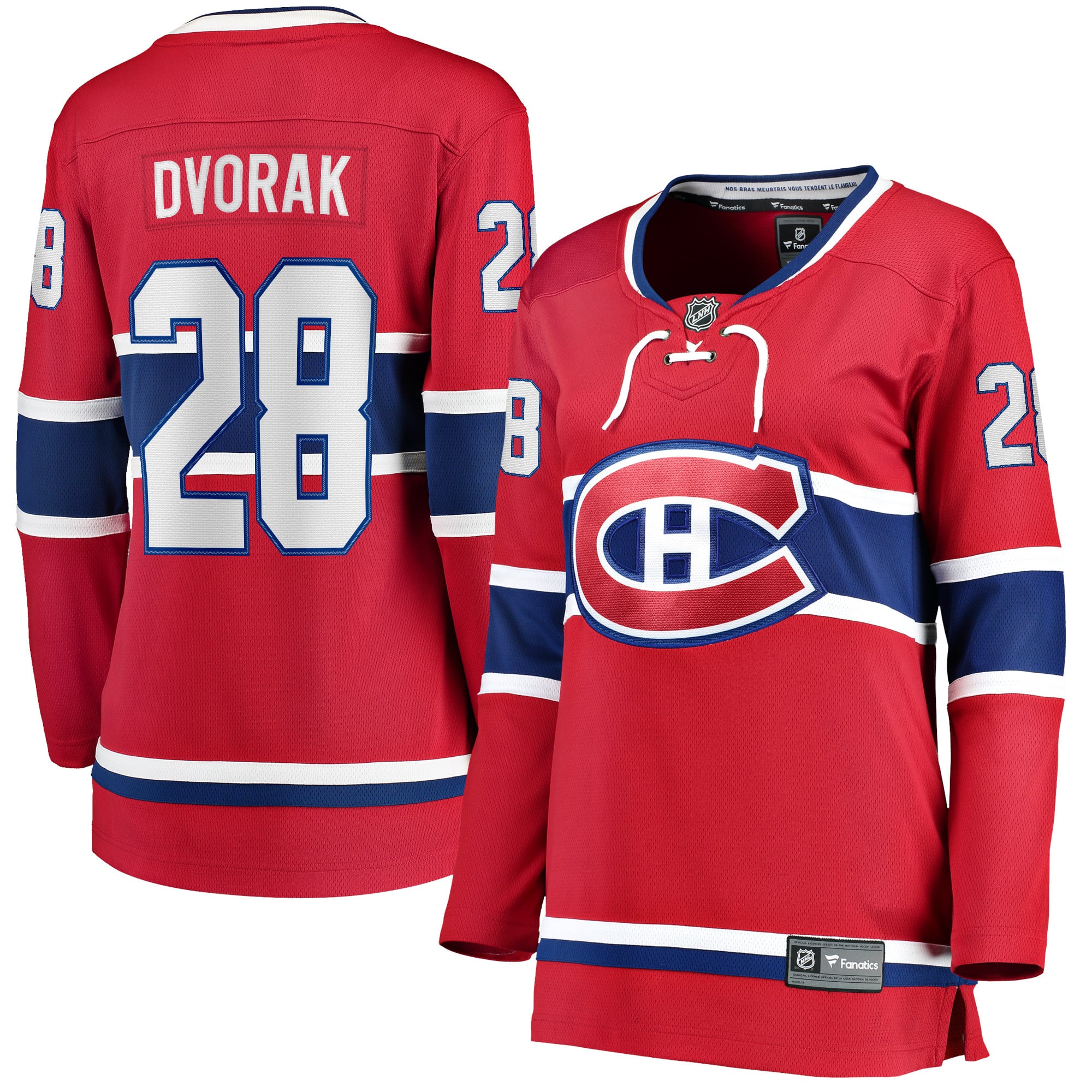 Christian Dvorak Montreal Canadiens Women's Home Breakaway Player Jersey Red