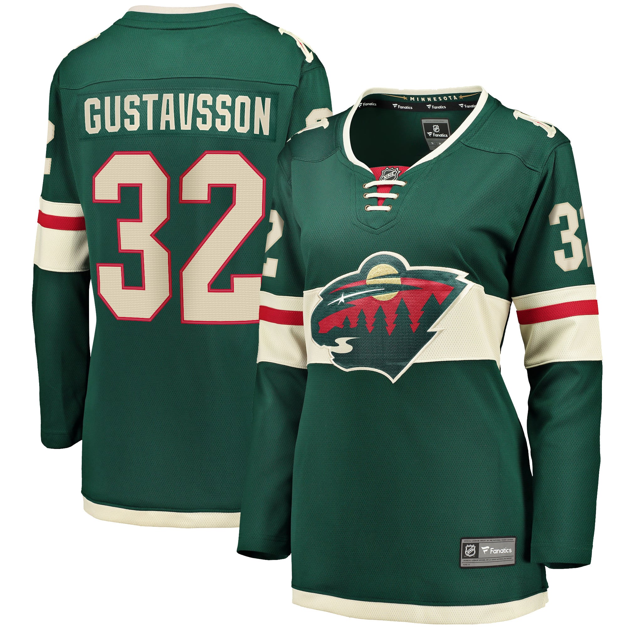 Filip Gustavsson Minnesota Wild Women's Home Breakaway Player Jersey Green