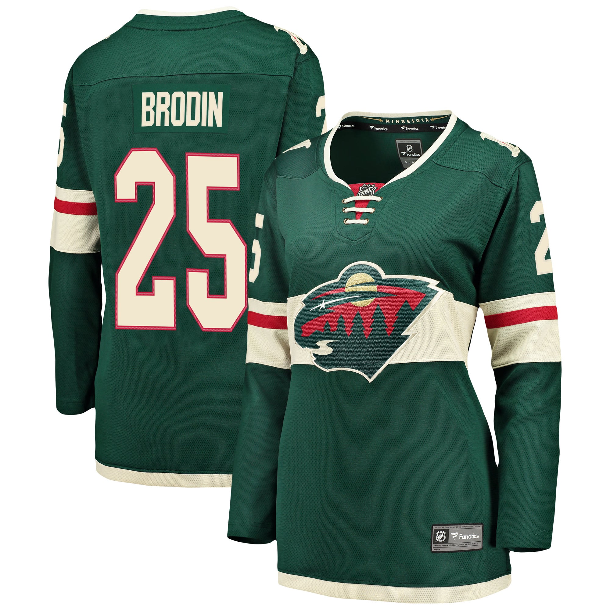Jonas Brodin Minnesota Wild Women's Breakaway Player Jersey Green
