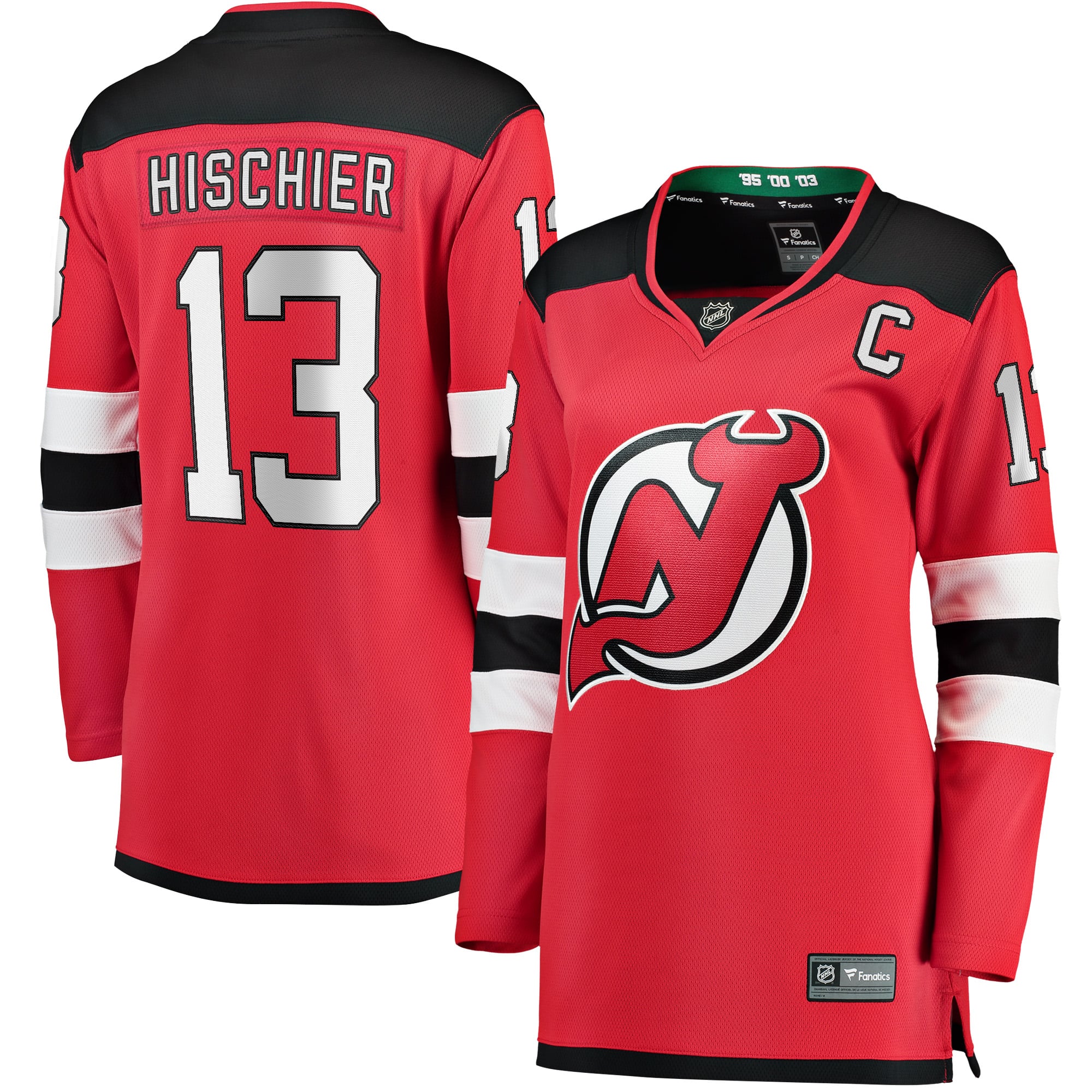 Nico Hischier New Jersey Devils Women's Captain Patch Home Breakaway Jersey Red