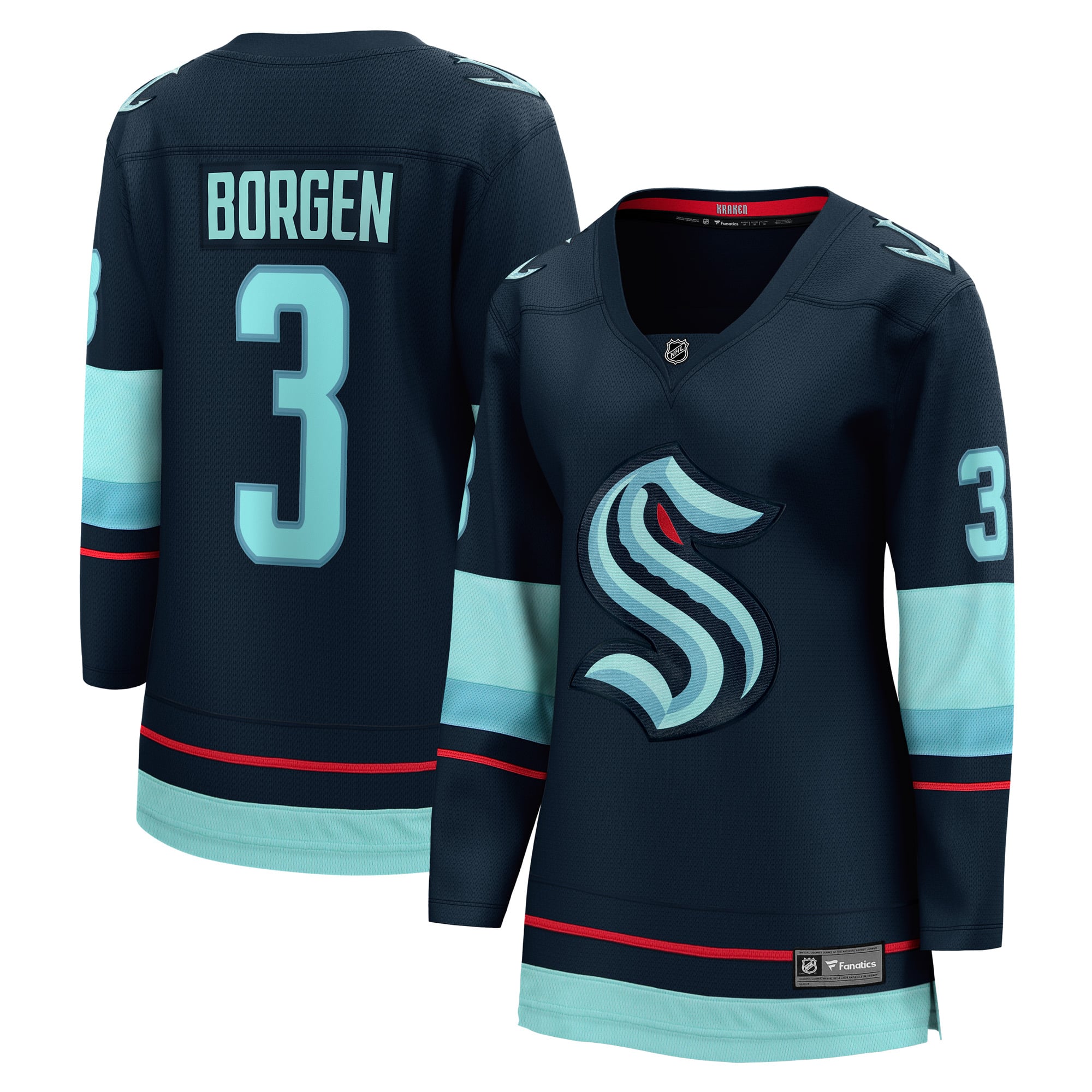 Will Borgen Seattle Kraken Women's Home Breakaway Player Jersey Deep Sea Blue
