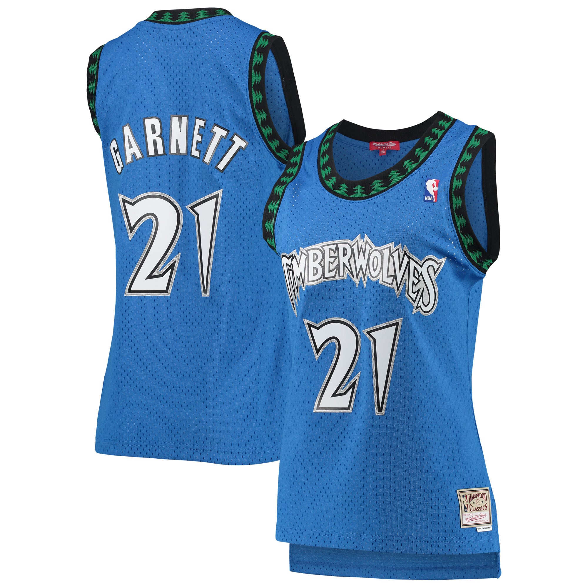 Kevin Garnett Minnesota Timberwolves Mitchell & Ness Women's Hardwood Classics Swingman Jersey Blue